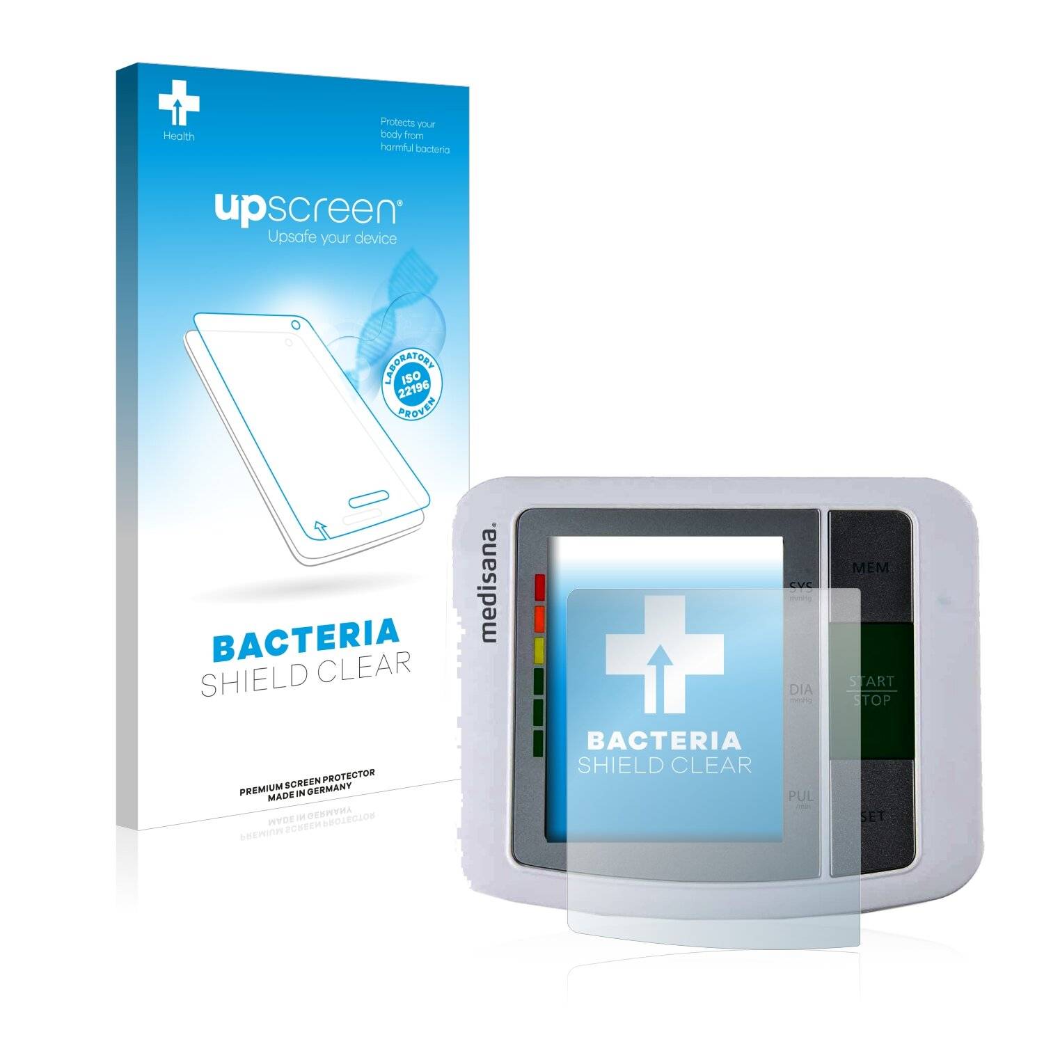 upscreen Bacteria Shield Clear Premium Antibakterielle Displayschutzfolie für Medisana BU