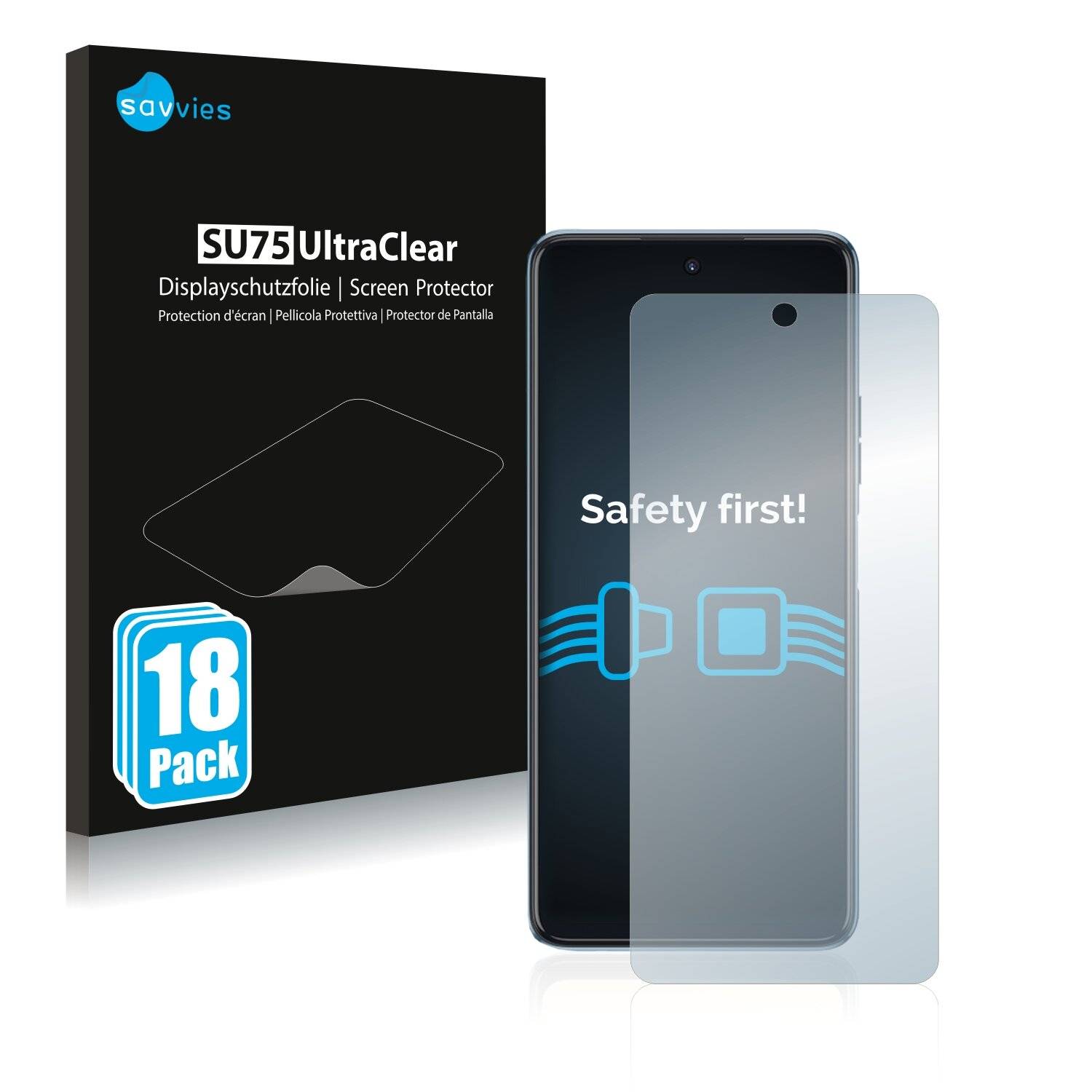 18x Savvies SU75 Displayschutzfolie für Tecno Camon 17