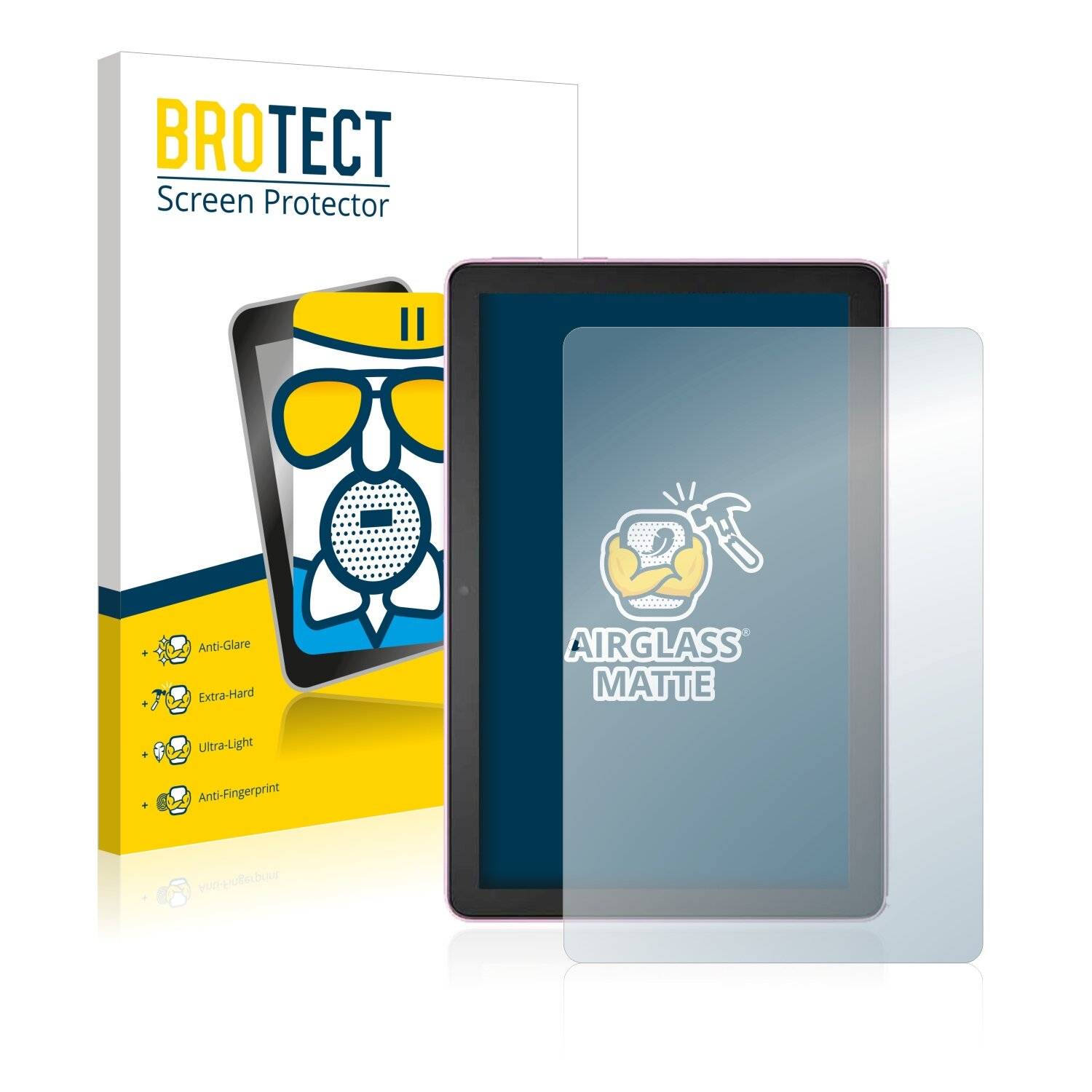 BROTECT AirGlass Matte Schutzglas Folie für Amazon Fire HD 10 Plus 2021 (11.