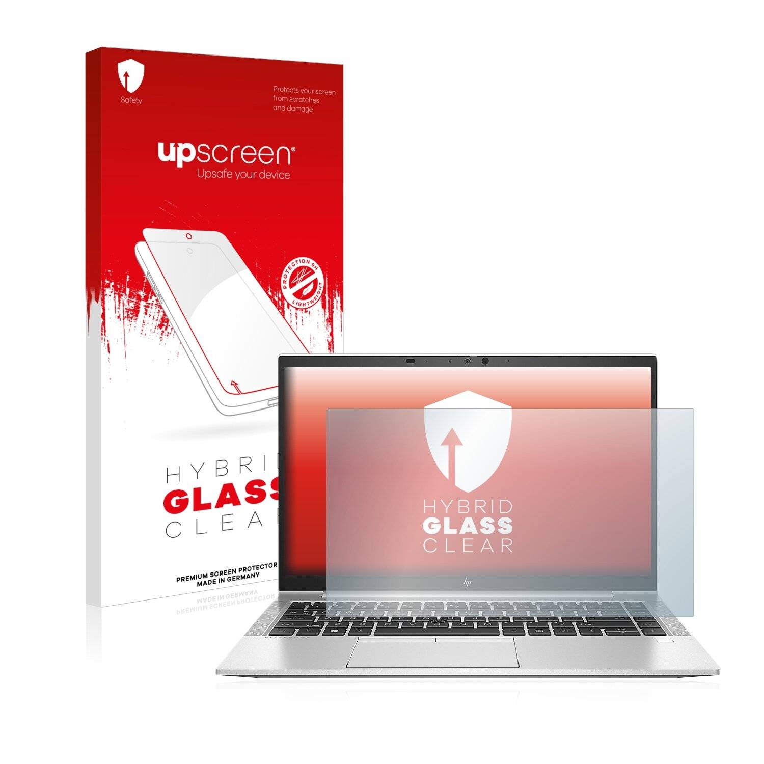 upscreen Hybrid Glass Clear Premium Schutzglas Folie für HP EliteBook 840