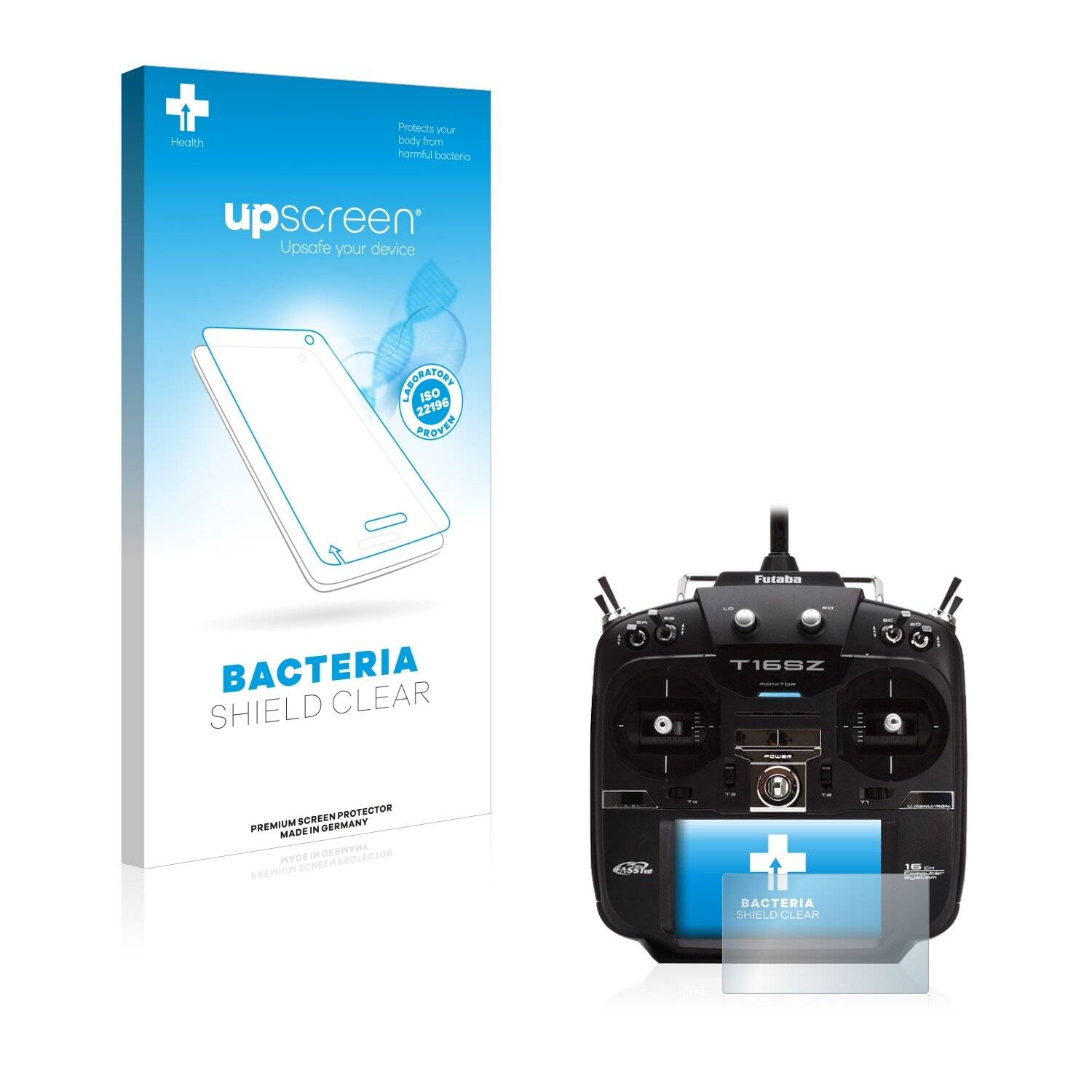 upscreen Bacteria Shield Clear Premium Antibakterielle Displayschutzfolie für Robbe Futaba