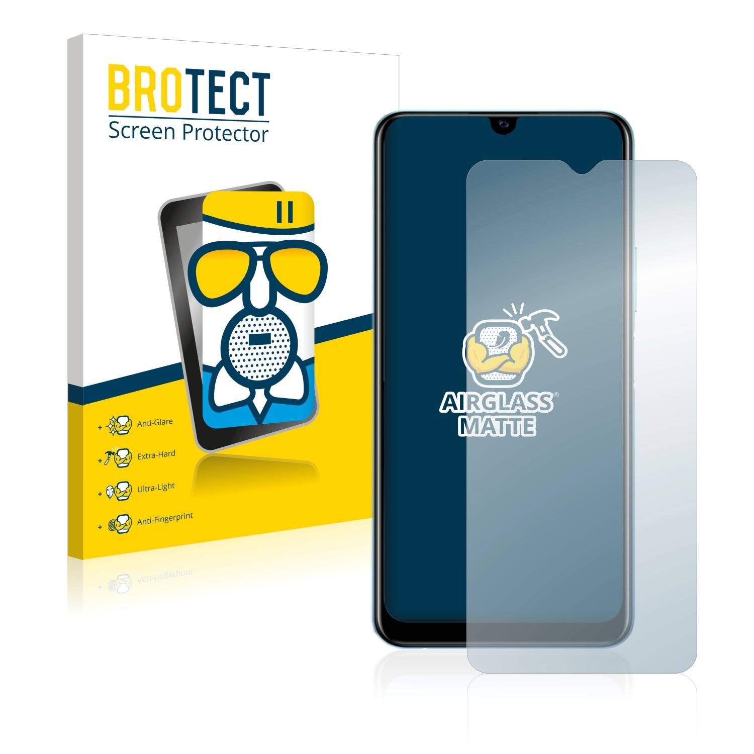 BROTECT AirGlass Matte Schutzglas Folie für Vivo