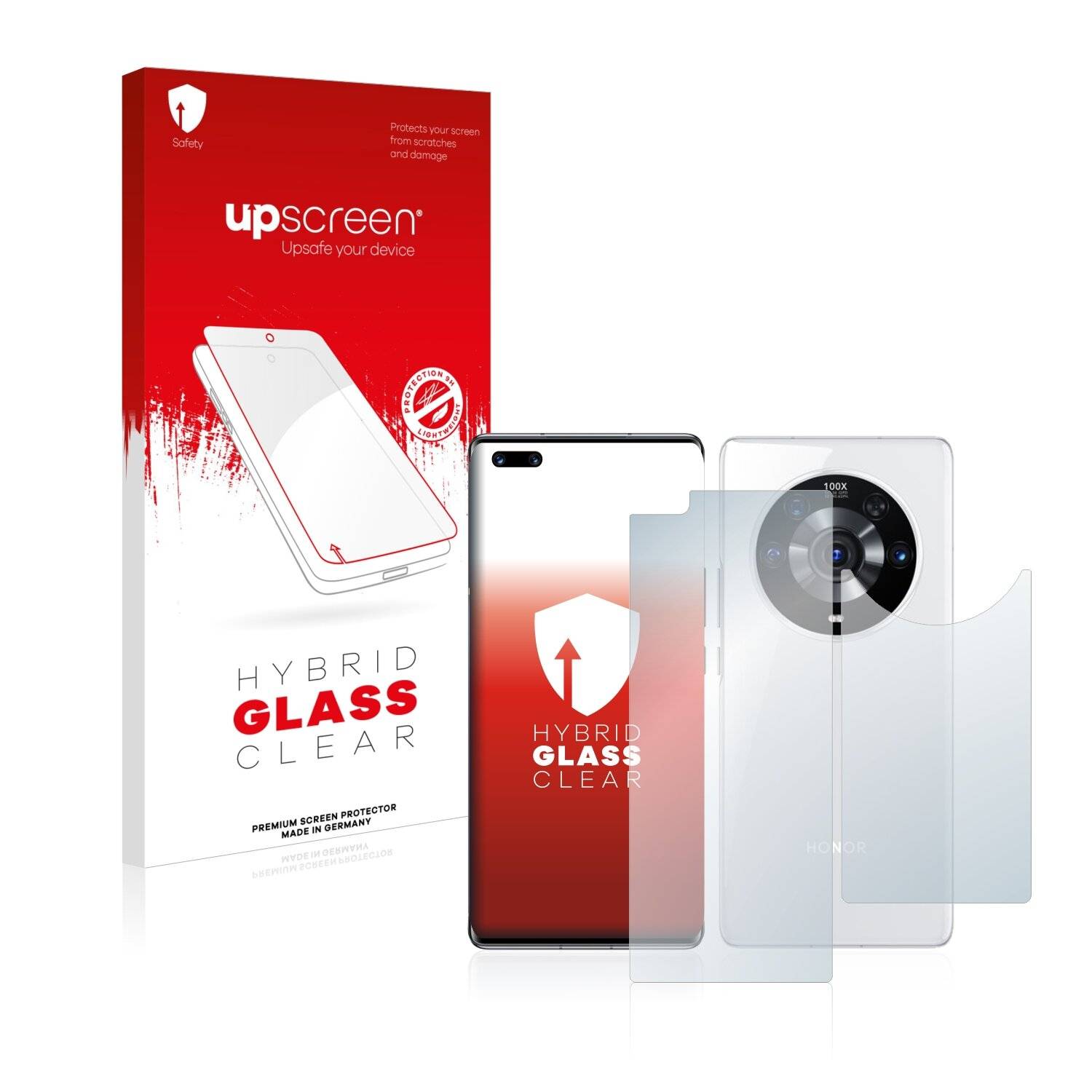 upscreen Hybrid Glass Clear Premium Schutzglas Folie für Honor Magic 3 (Vorder +