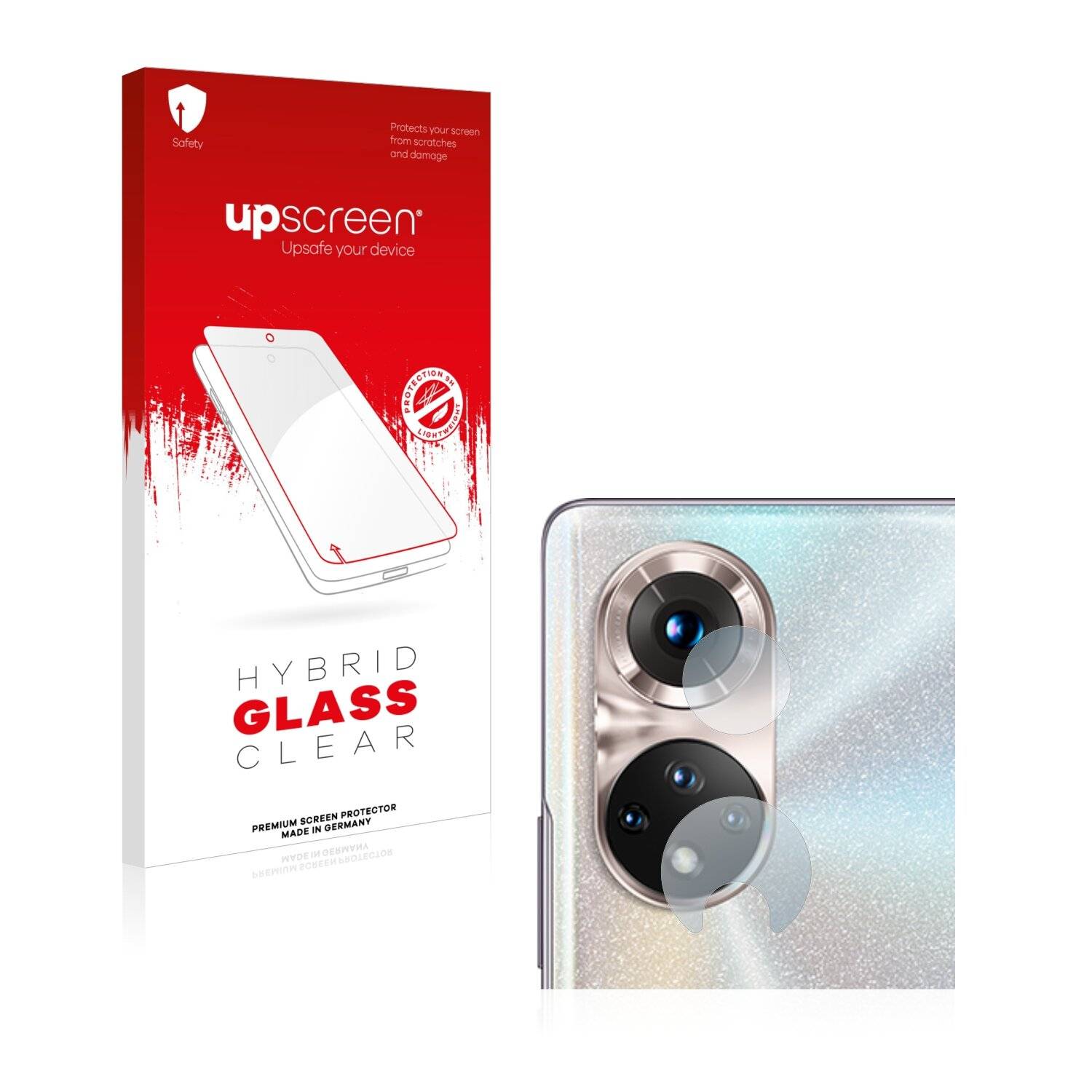 upscreen Hybrid Glass Clear Premium Schutzglas Folie für Honor 50 Pro (NUR