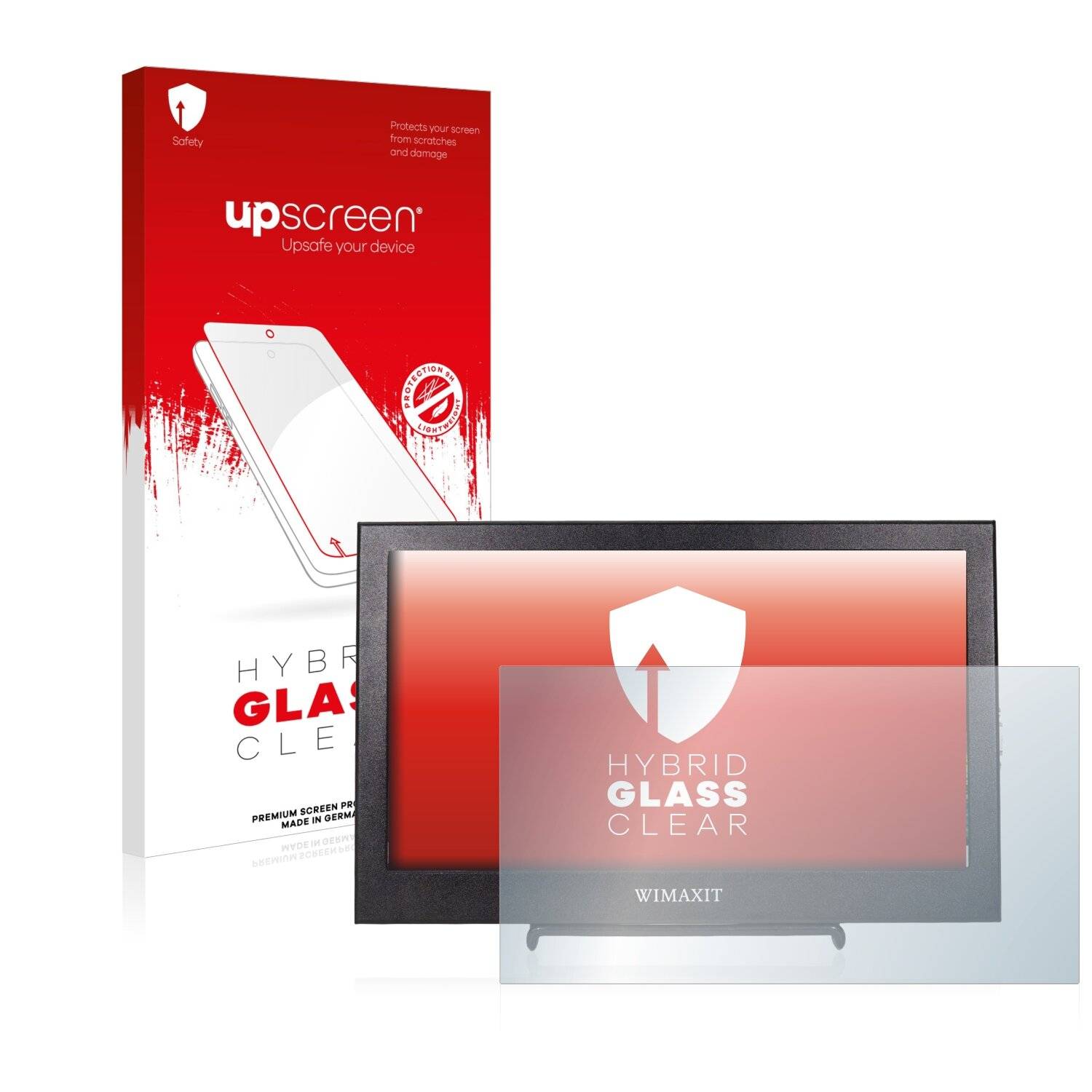 upscreen Hybrid Glass Clear Premium Schutzglas Folie für Wimaxit M1160 Portable Monitor