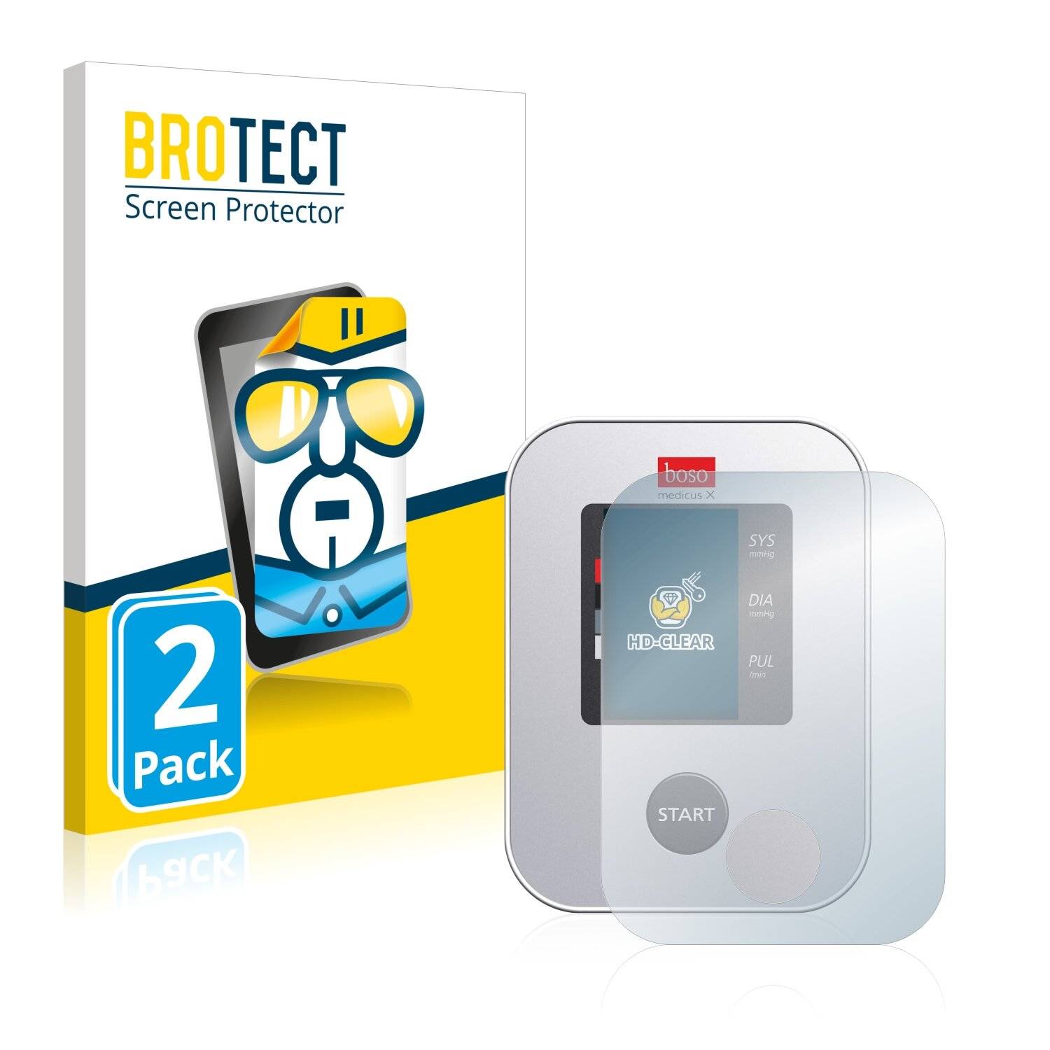 2x BROTECT HD-Clear Displayschutzfolie für Boso Medicus