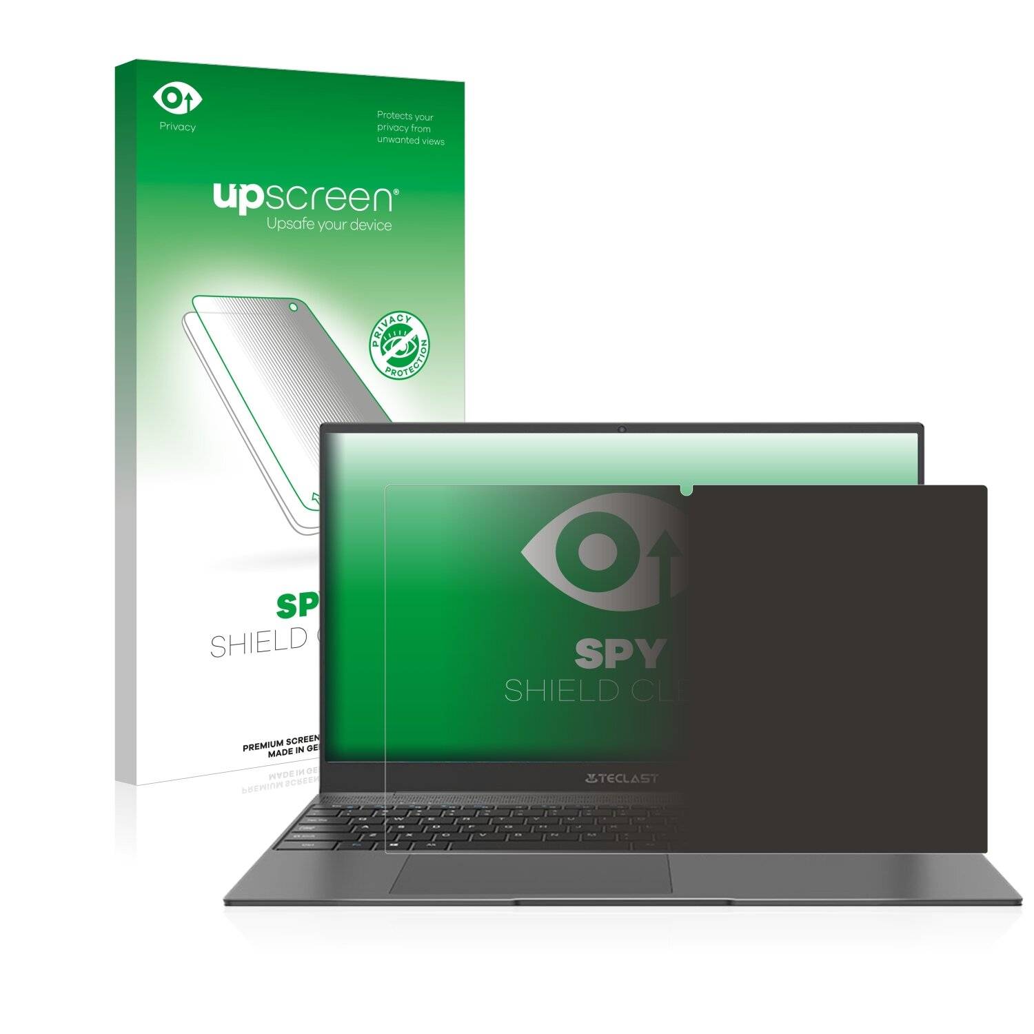 upscreen Spy Shield Clear Premium Blickschutzfolie für Teclast F15