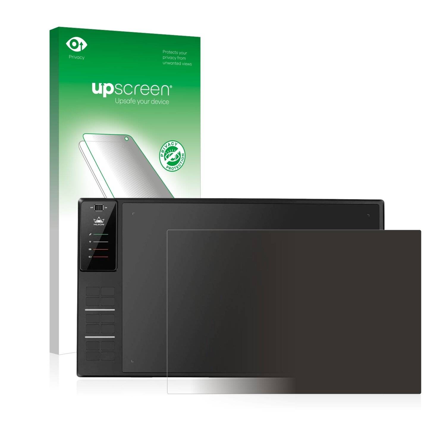 upscreen Spy Shield Clear Premium Blickschutzfolie für Huion Inspiroy WH1409