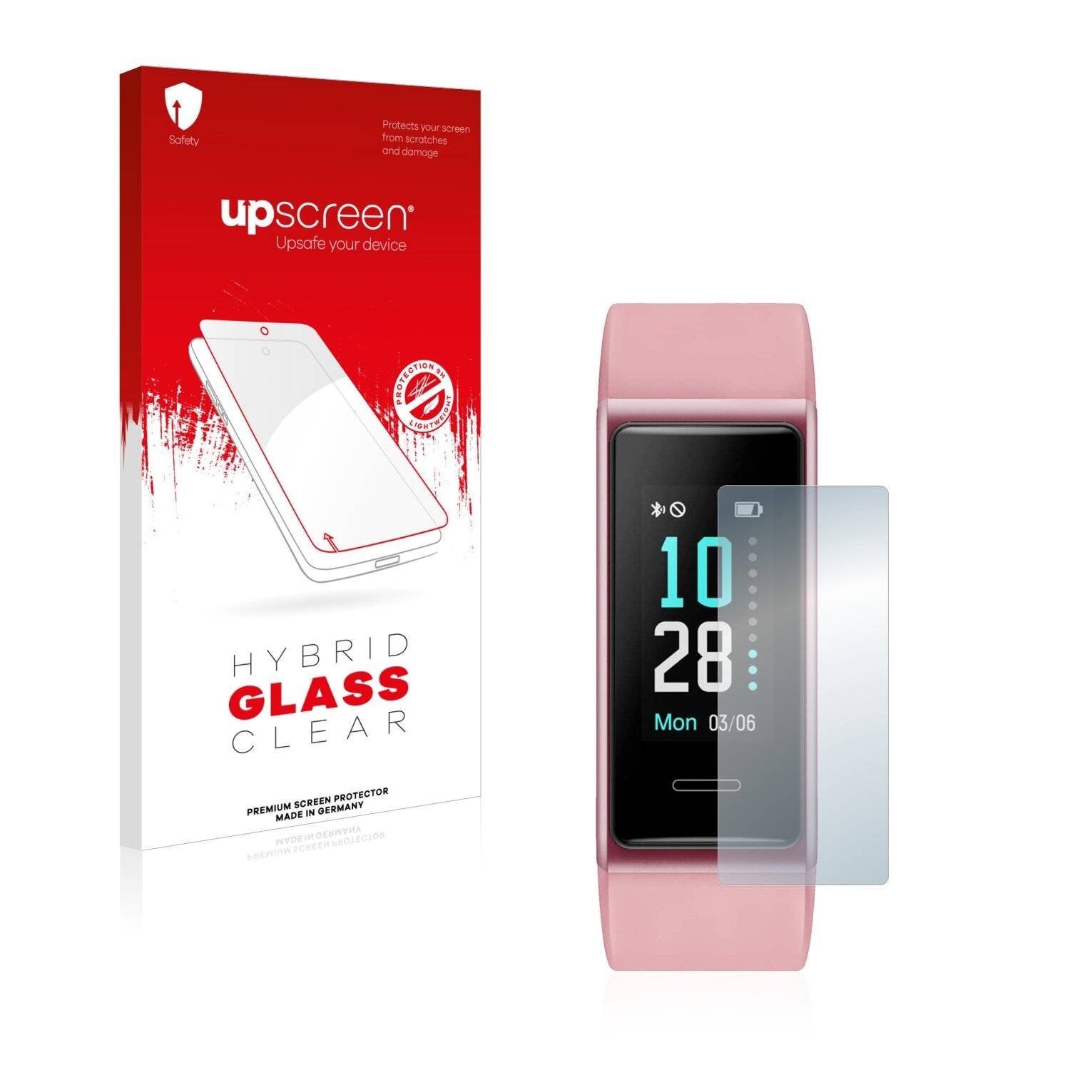upscreen Hybrid Glass Clear Premium Schutzglas Folie für Yamay GT