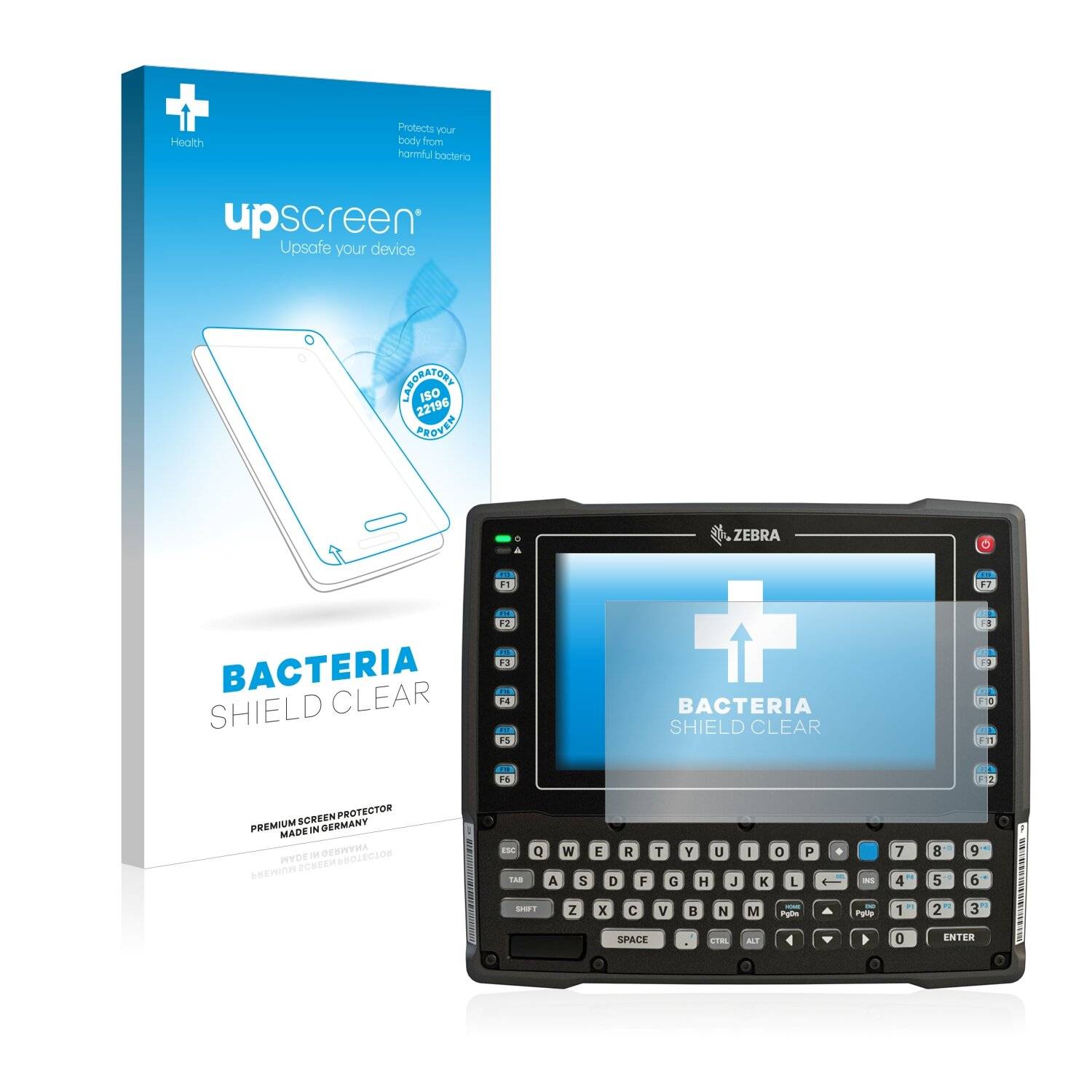 upscreen Bacteria Shield Clear Premium Antibakterielle Displayschutzfolie für Zebra