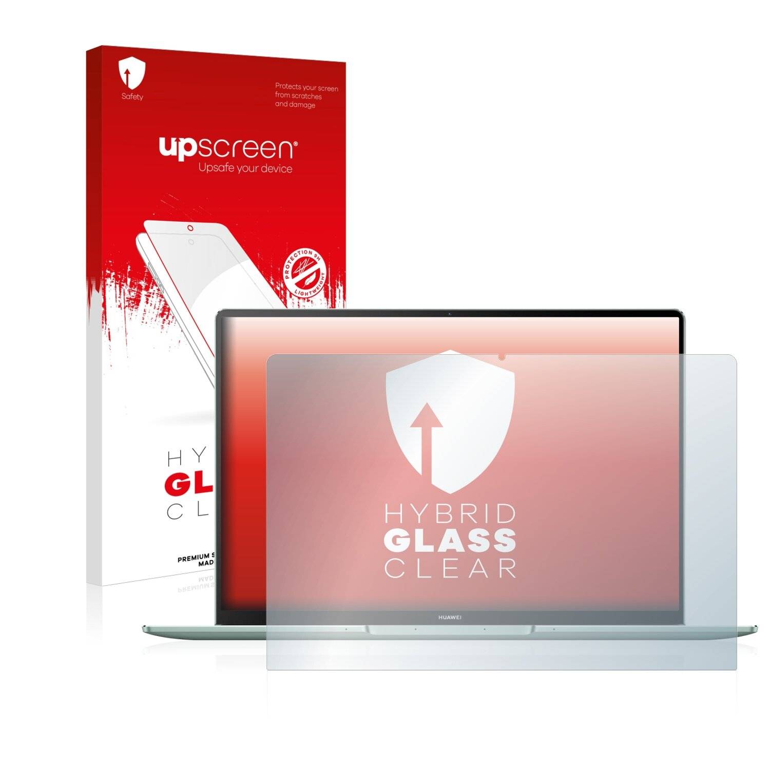 upscreen Hybrid Glass Clear Premium Schutzglas Folie für Huawei MateBook