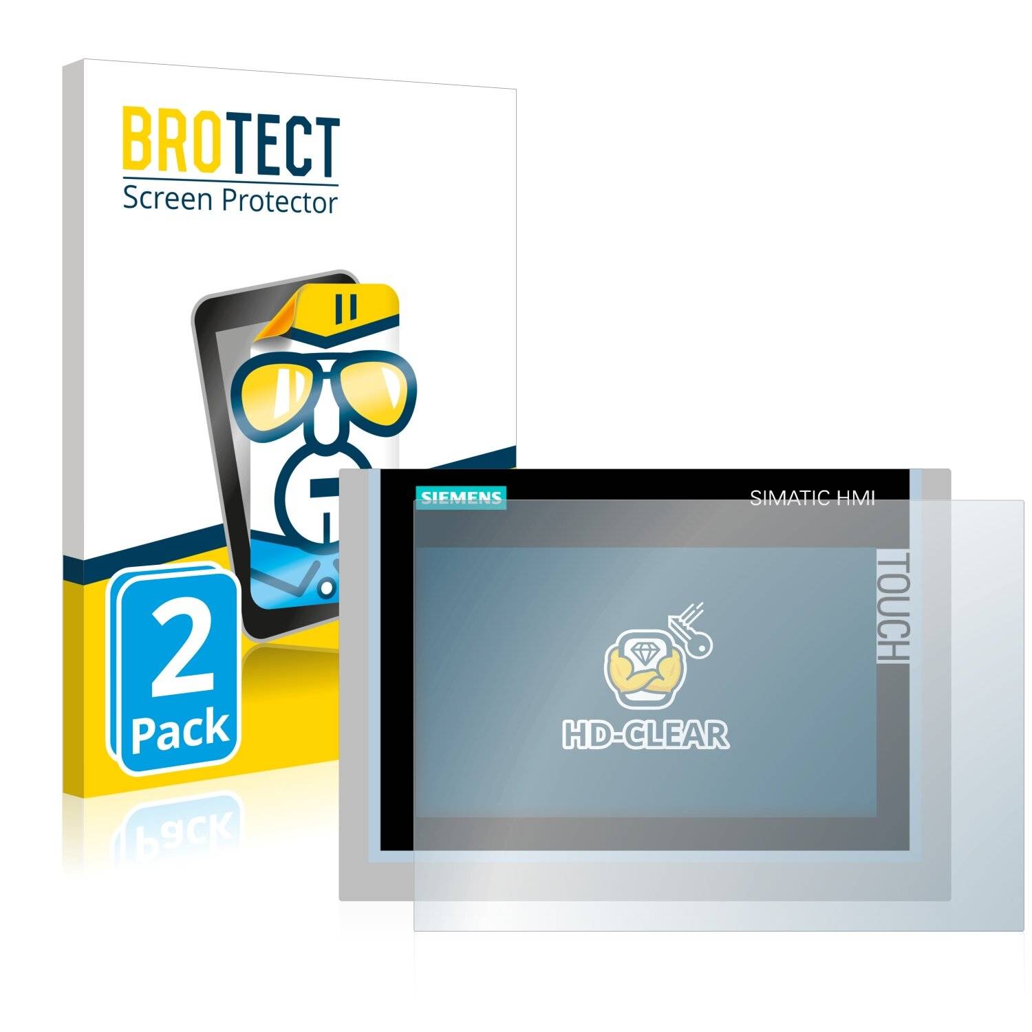2x BROTECT HD-Clear Displayschutzfolie für Siemens Simatic HMI TP 700