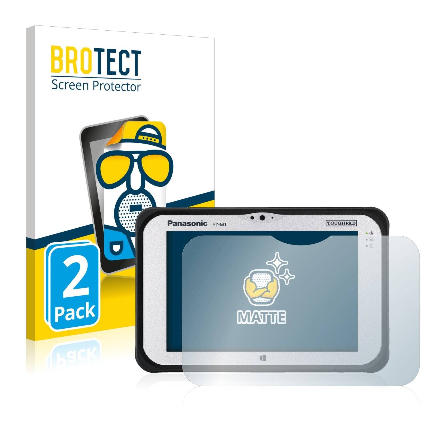 2x BROTECT Matte Displayschutzfolie für Panasonic Toughbook M1 Standard - Entspiegelt,