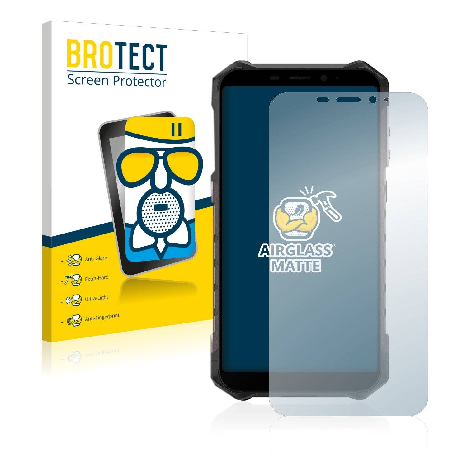 BROTECT AirGlass Matte Schutzglas Folie für Ulefone Armor X9