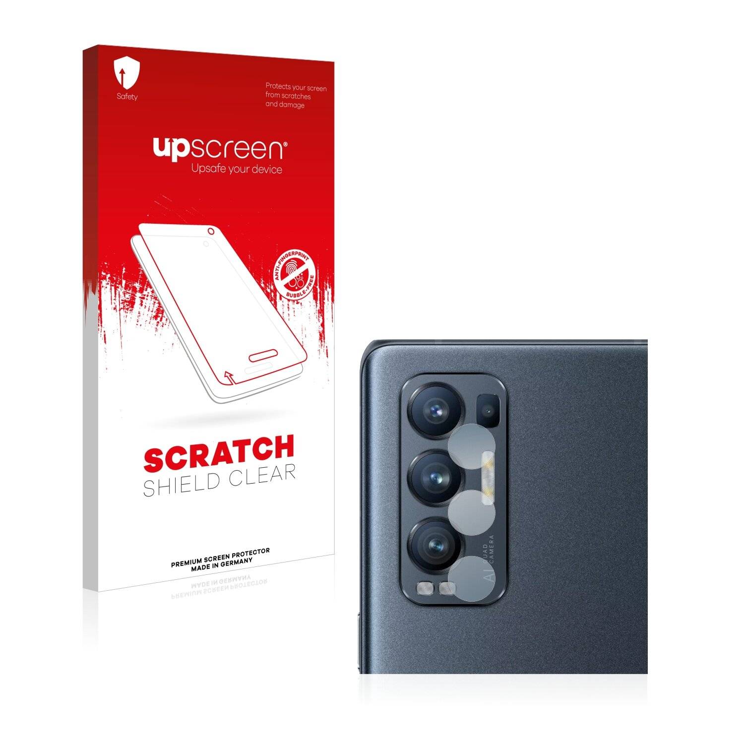 upscreen Scratch Shield Clear Premium Displayschutzfolie für Oppo Find X3 Neo (NUR