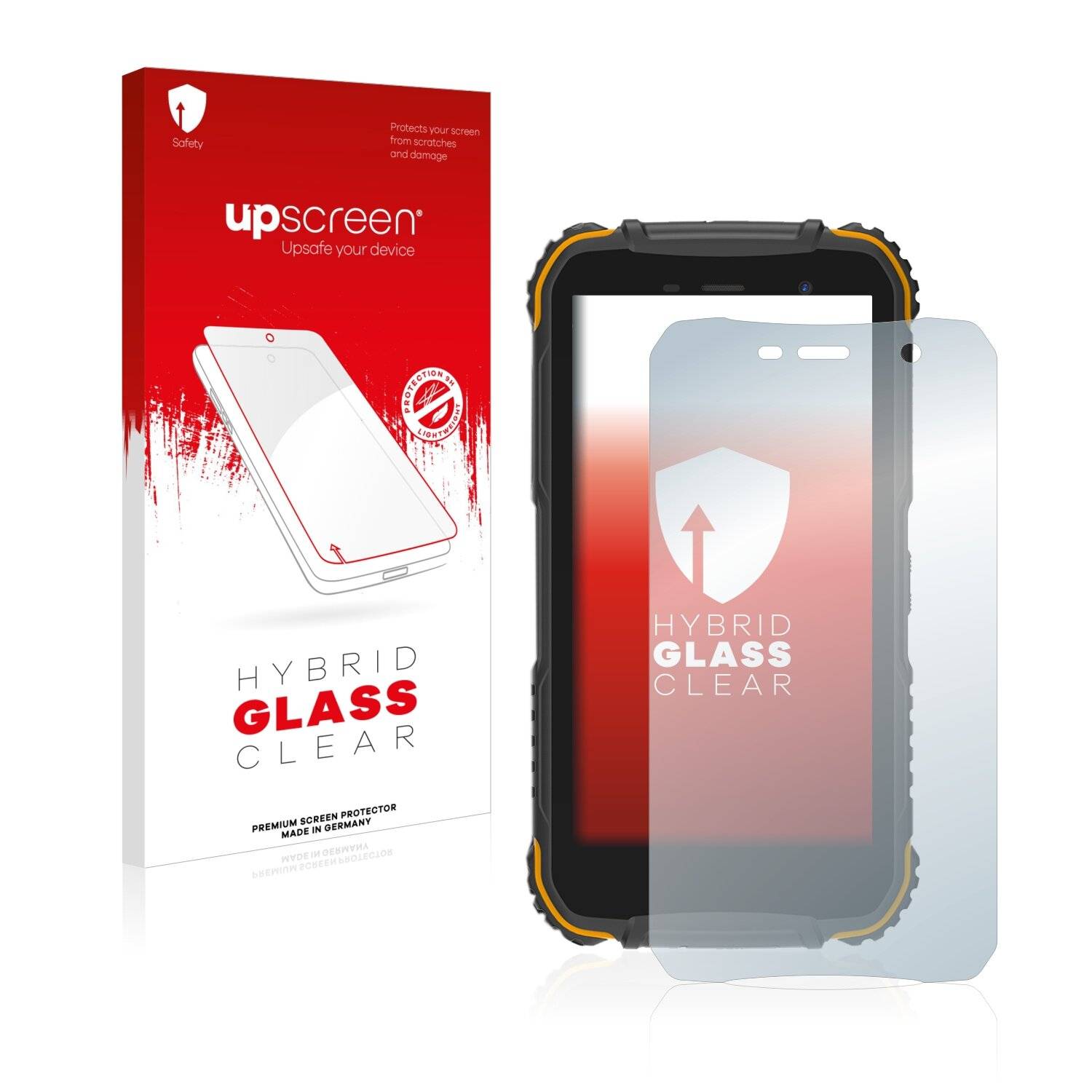 upscreen Hybrid Glass Clear Premium Schutzglas Folie für Doogee