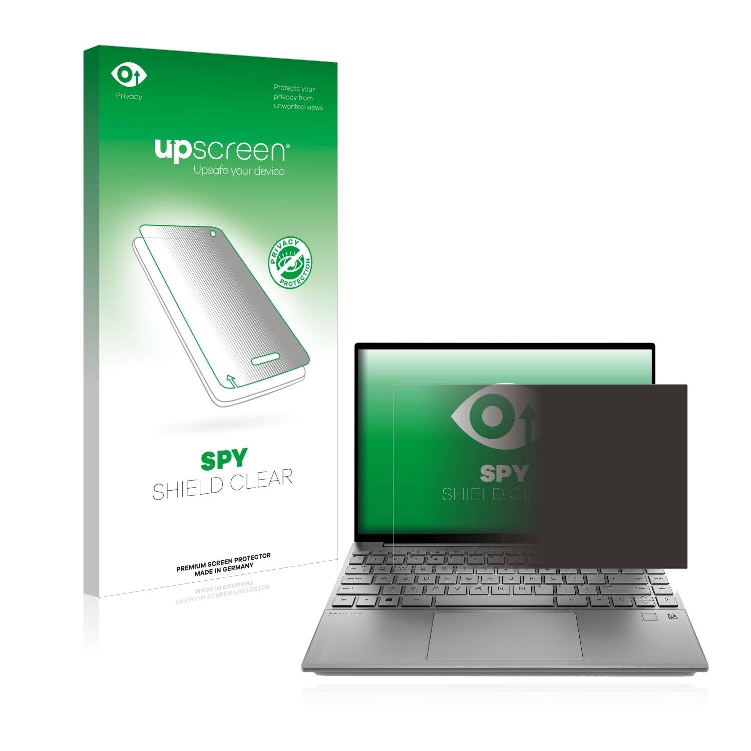 upscreen Spy Shield Clear Premium Blickschutzfolie für HP Pavilion Aero