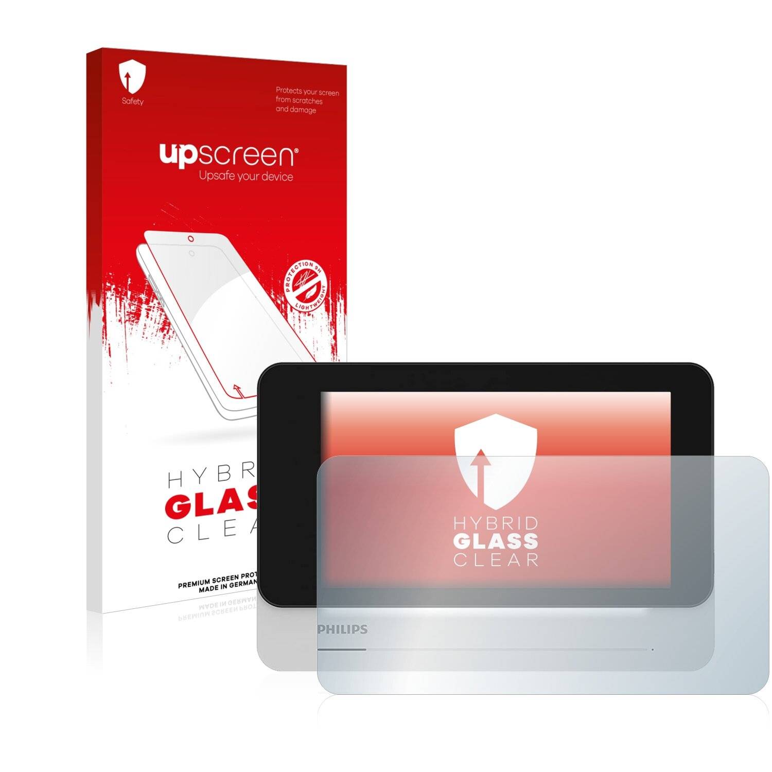 upscreen Hybrid Glass Clear Premium Schutzglas Folie für Philips WelcomeEye