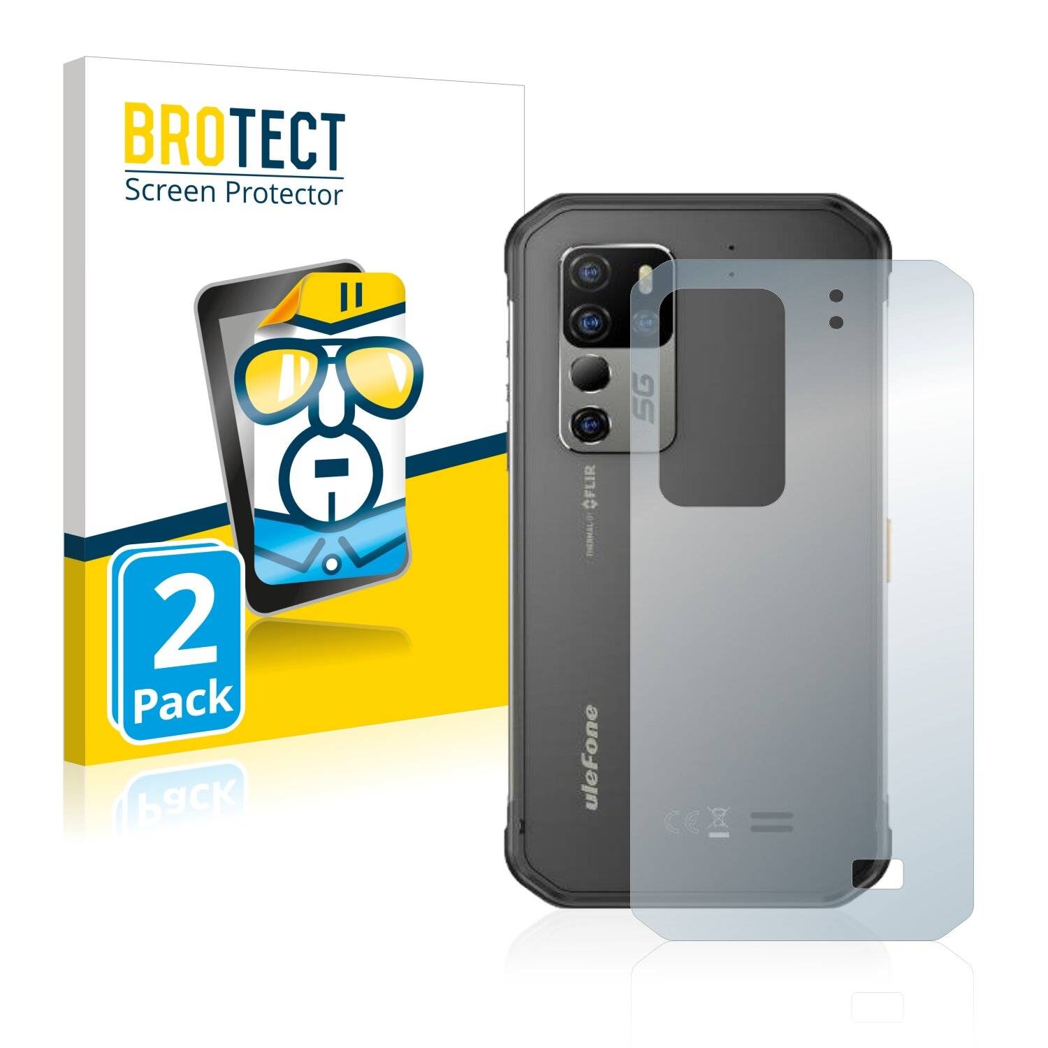 2x BROTECT HD-Clear Displayschutzfolie für Ulefone Armor 11T 5G