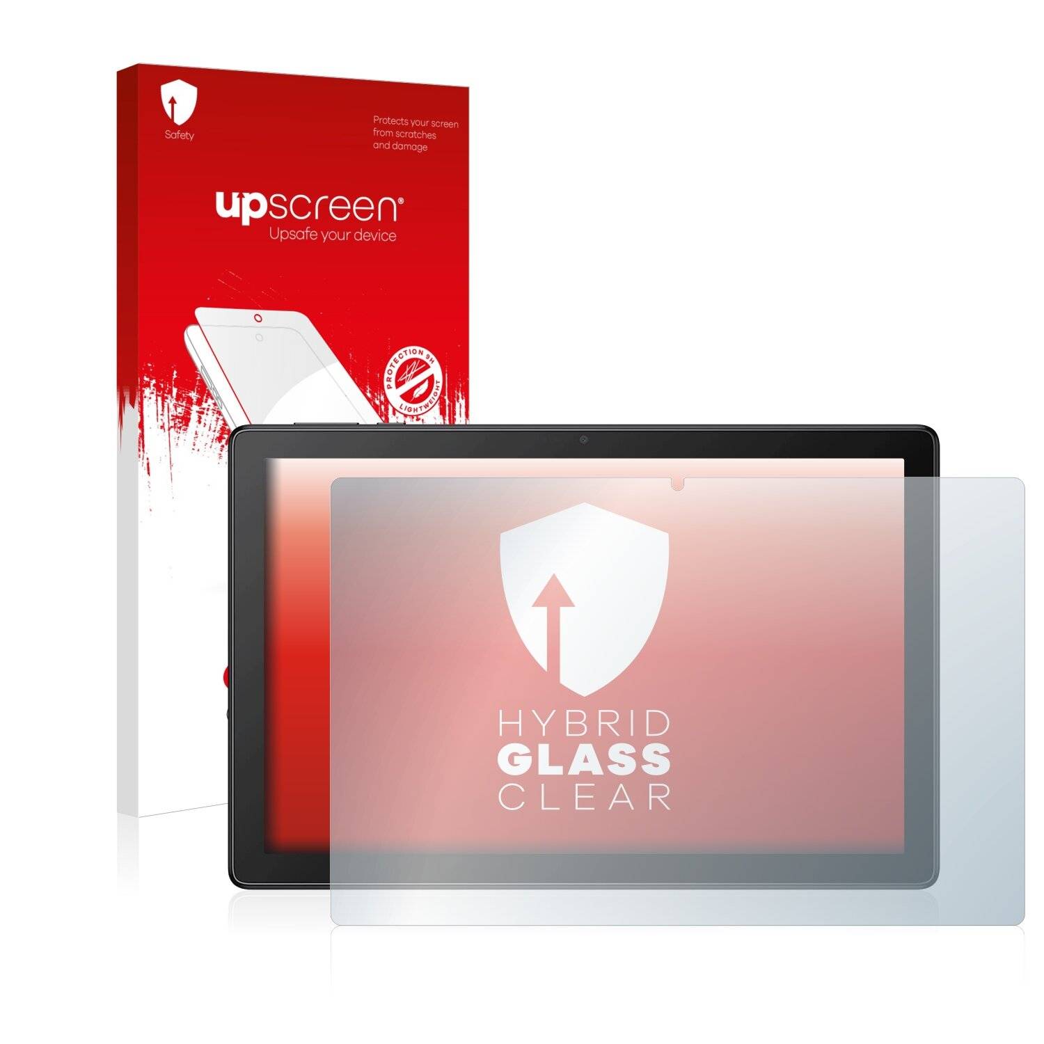 upscreen Hybrid Glass Clear Premium Schutzglas Folie für Alcatel 3T 10 4G