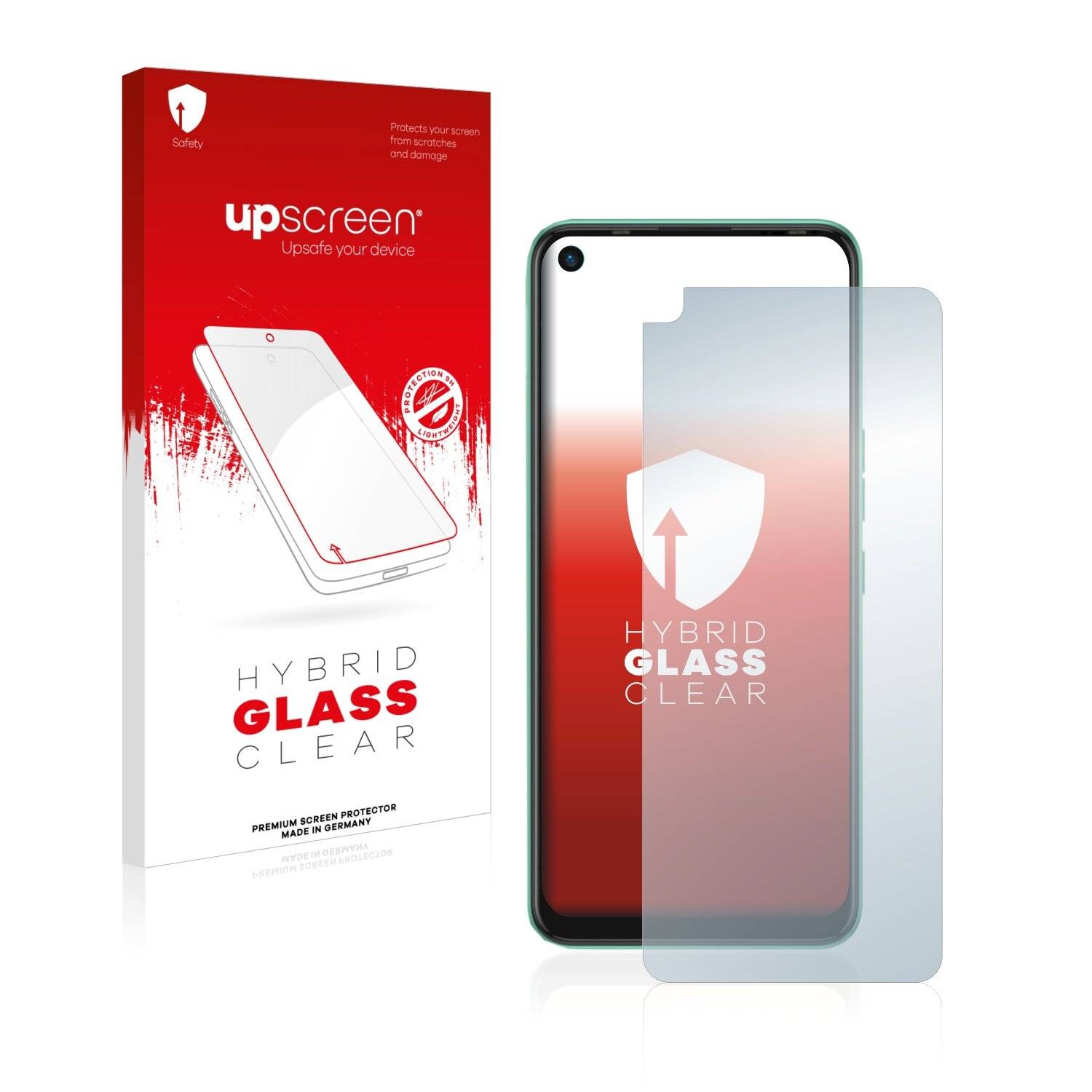 upscreen Hybrid Glass Clear Premium Schutzglas Folie für Tecno Camon