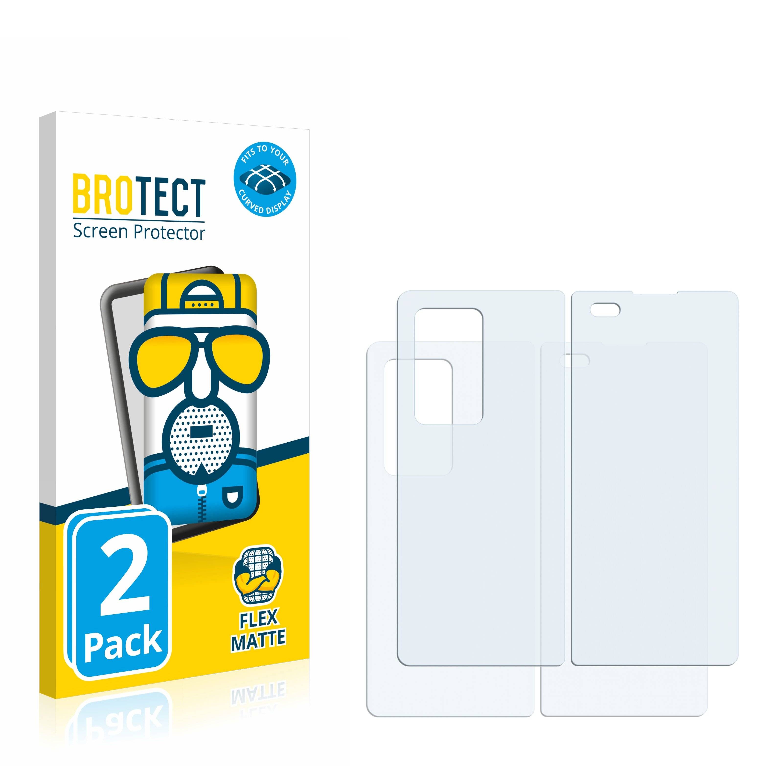 2x BROTECT Flex Matte Full-Cover Displayschutzfolie für Huawei Mate X2 (Vorder +
