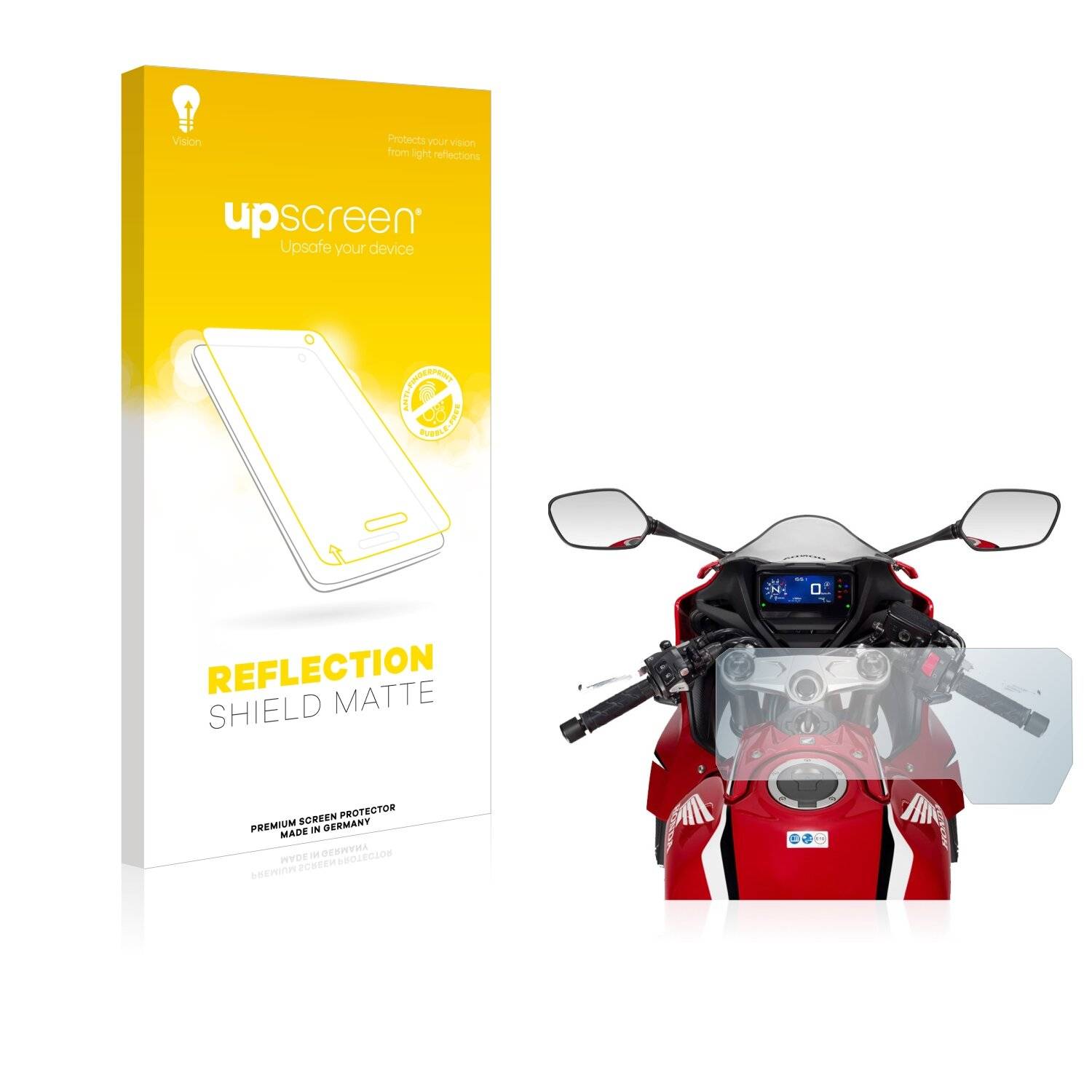 upscreen Reflection Shield Matte Premium Displayschutzfolie für Honda CBR650R