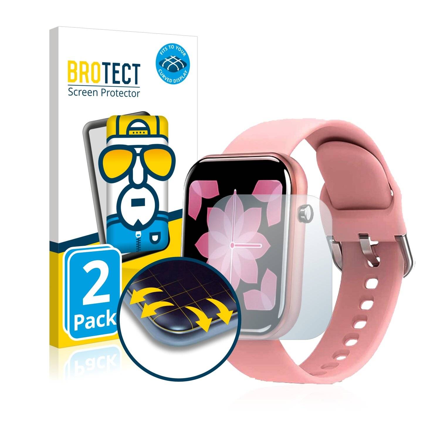 2x BROTECT Flex Full-Cover Displayschutzfolie für Byttron
