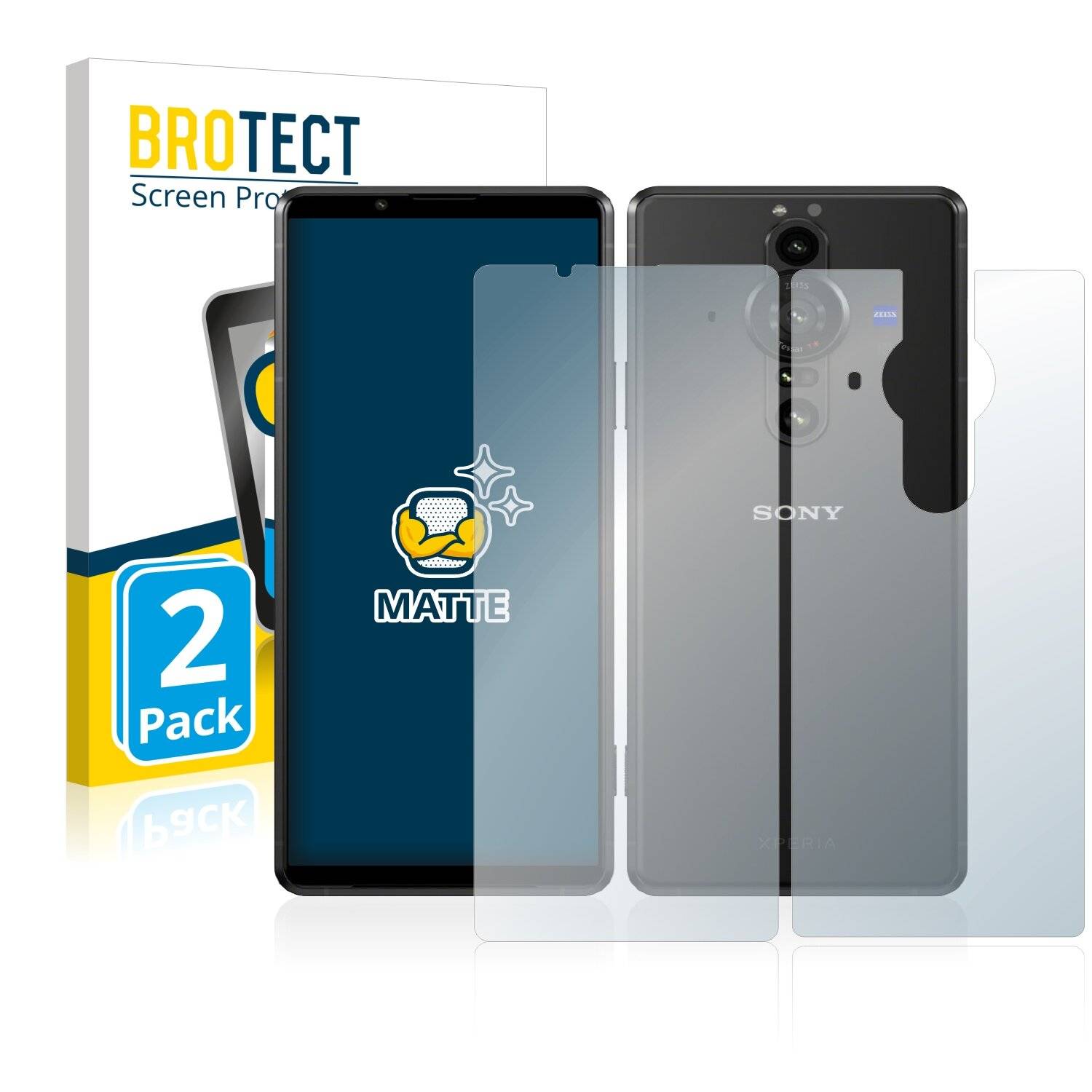 2x BROTECT Matte Displayschutzfolie für Sony Xperia Pro-I (Vorder + Rückseite) -