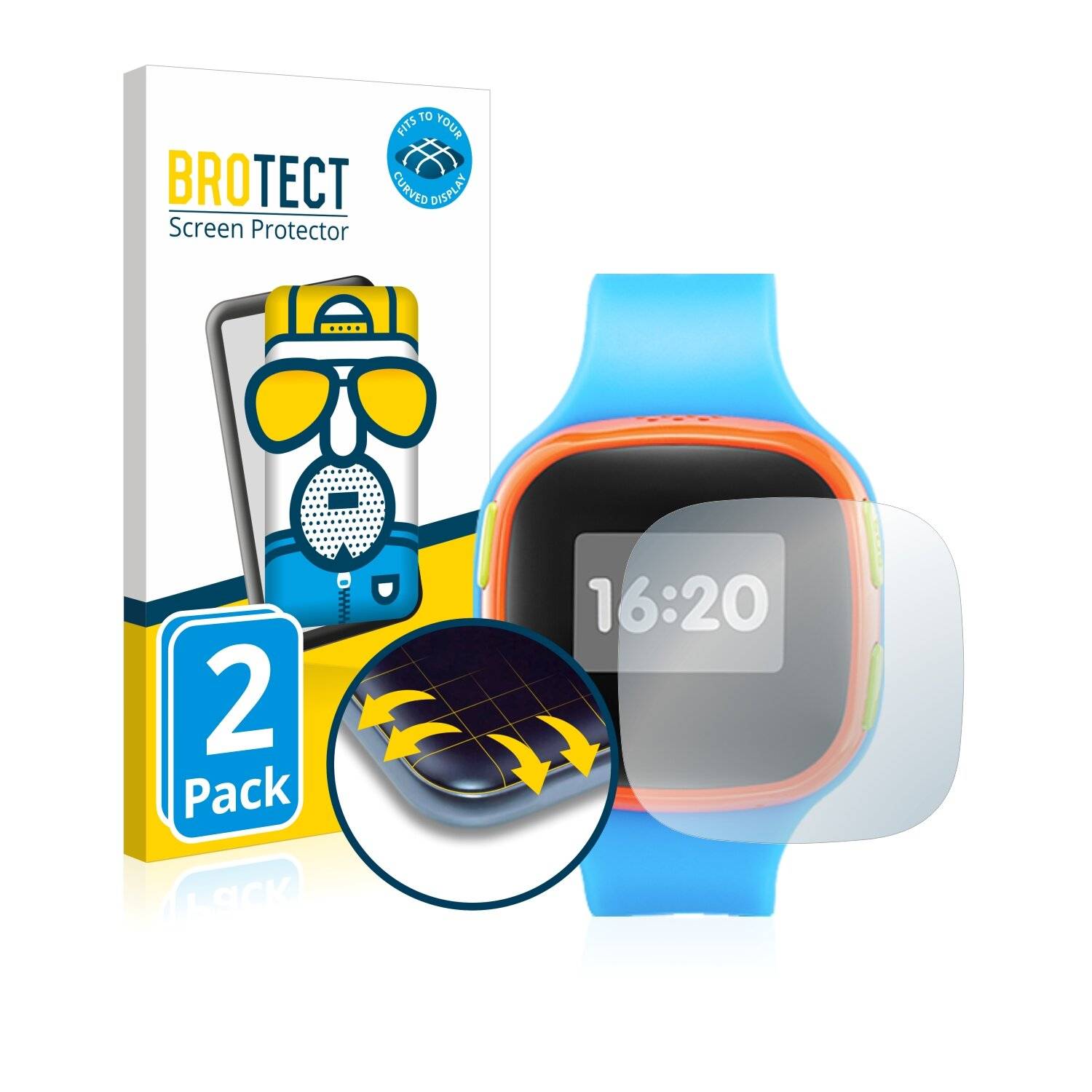 2x BROTECT Flex Matte Full-Cover Displayschutzfolie für Alcatel Move