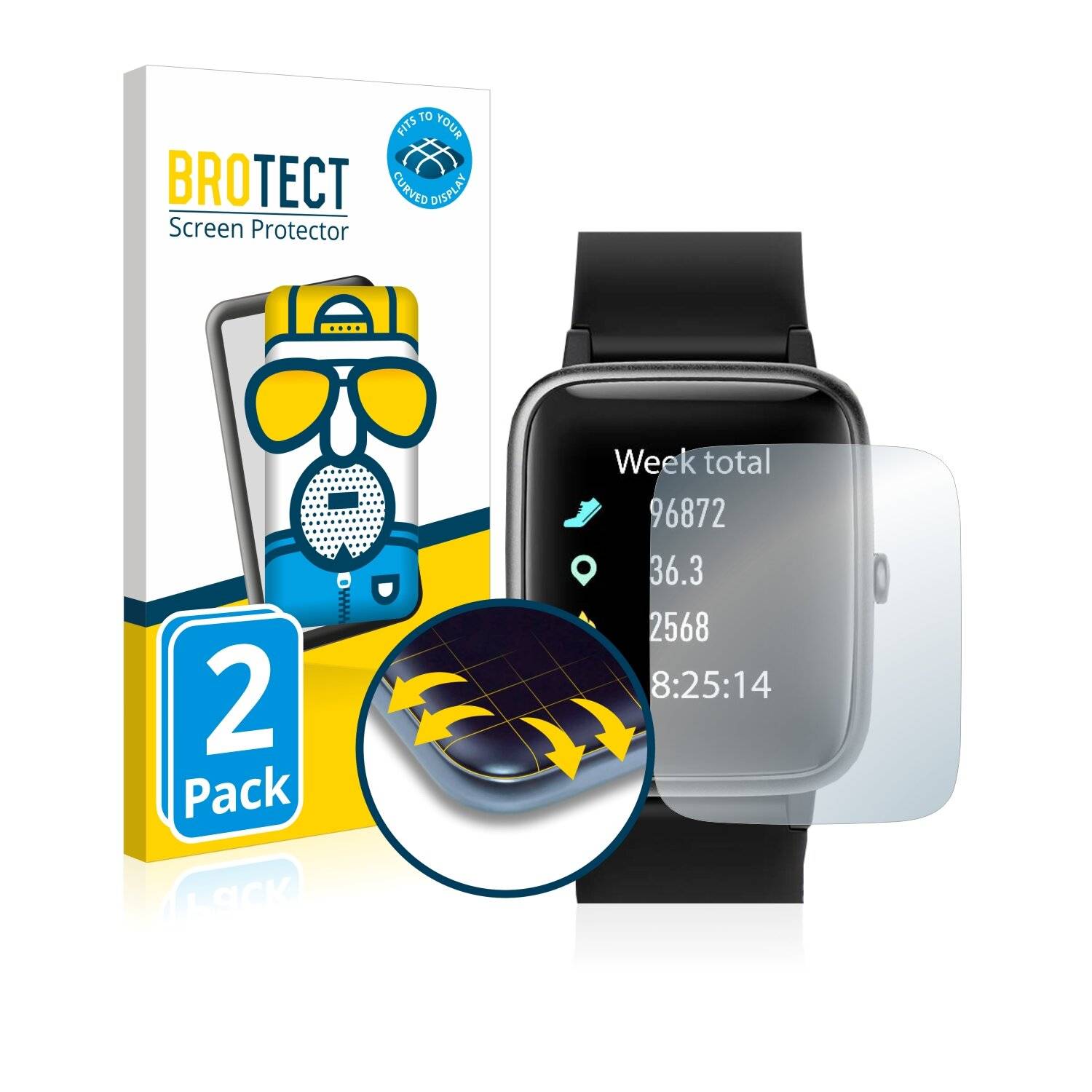 2x BROTECT Flex Matte Full-Cover Displayschutzfolie für WJDA
