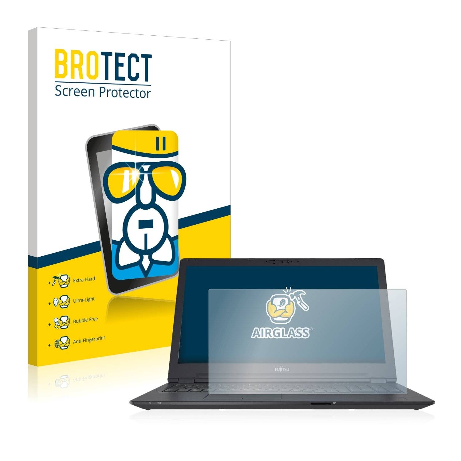 BROTECT AirGlass Schutzglas Folie für Fujitsu Lifebook