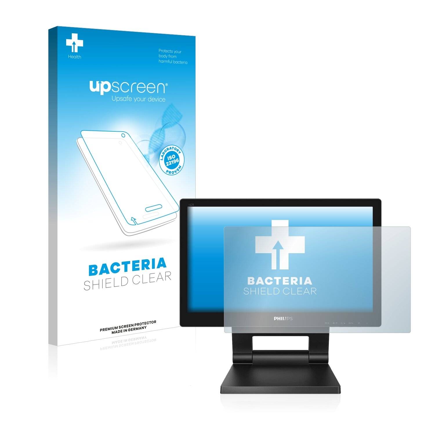 upscreen Bacteria Shield Clear Premium Antibakterielle Displayschutzfolie für Philips