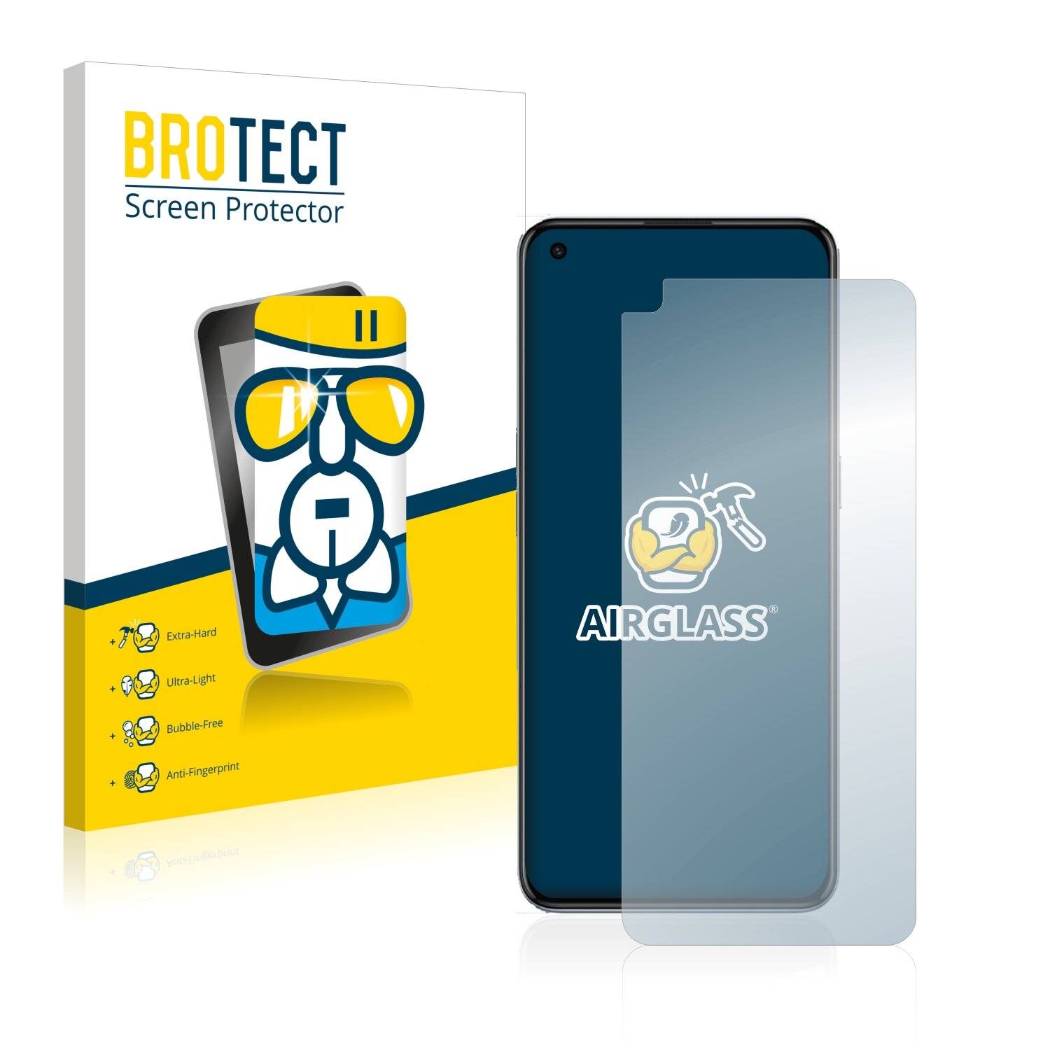 BROTECT AirGlass Schutzglas Folie für Realme Q3 Pro