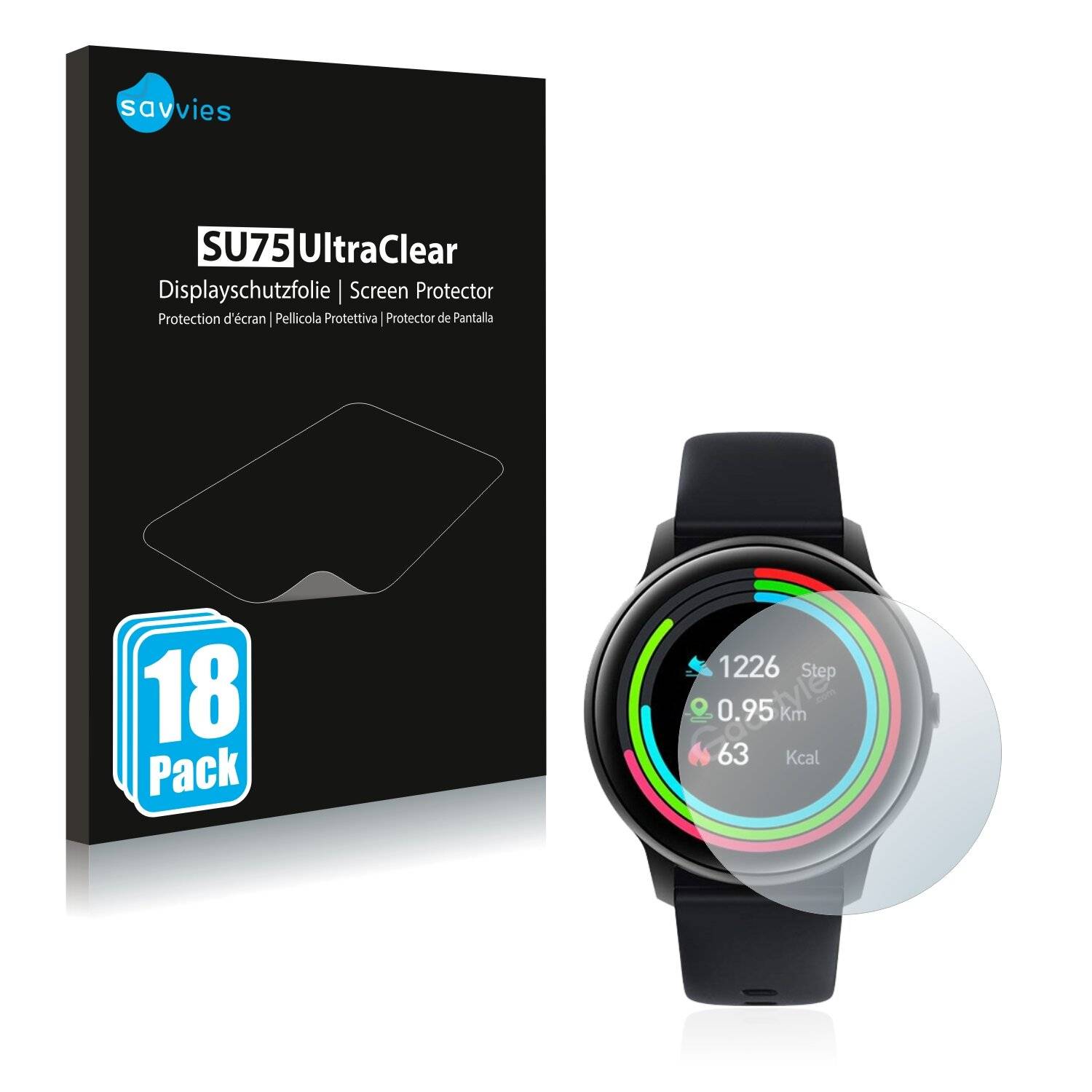 18x Savvies SU75 Displayschutzfolie für Xiaomi Mi IMILAB