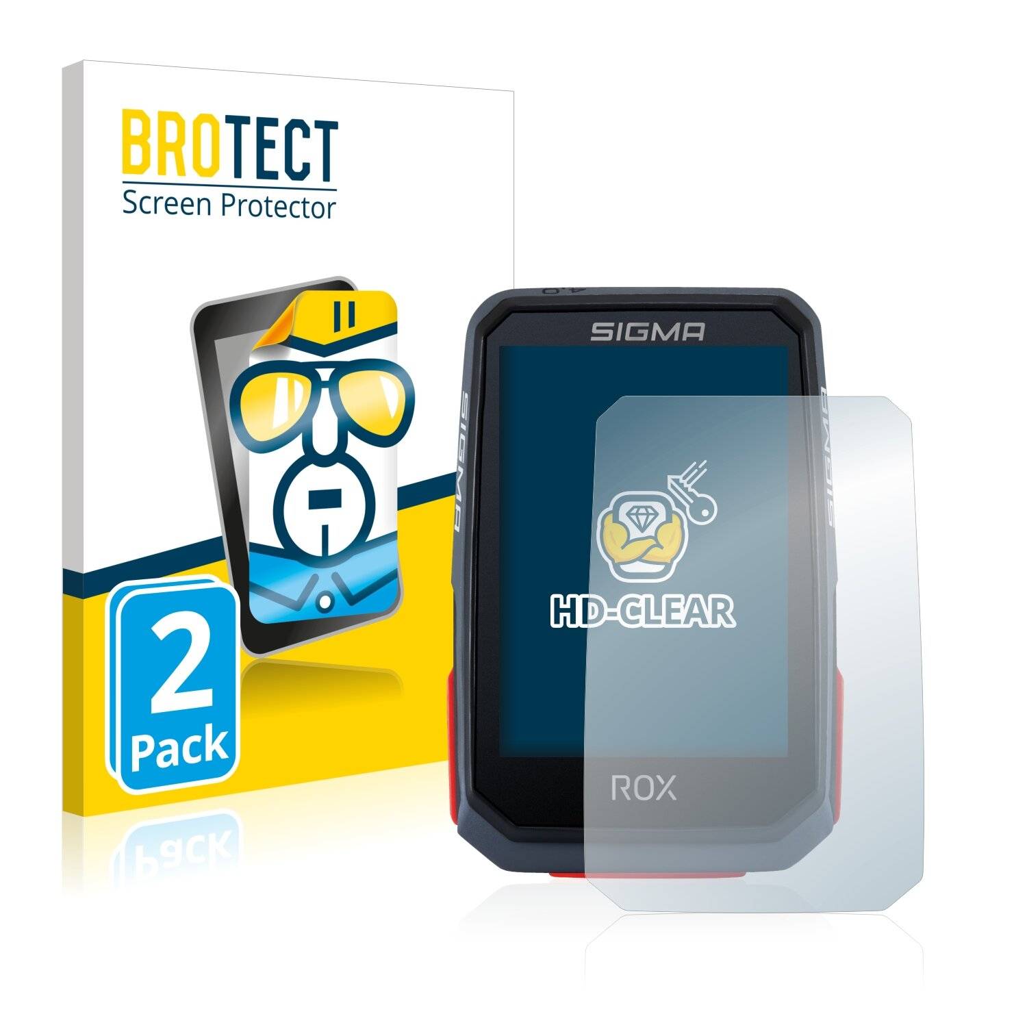 2x BROTECT HD-Clear Displayschutzfolie für Sigma ROX