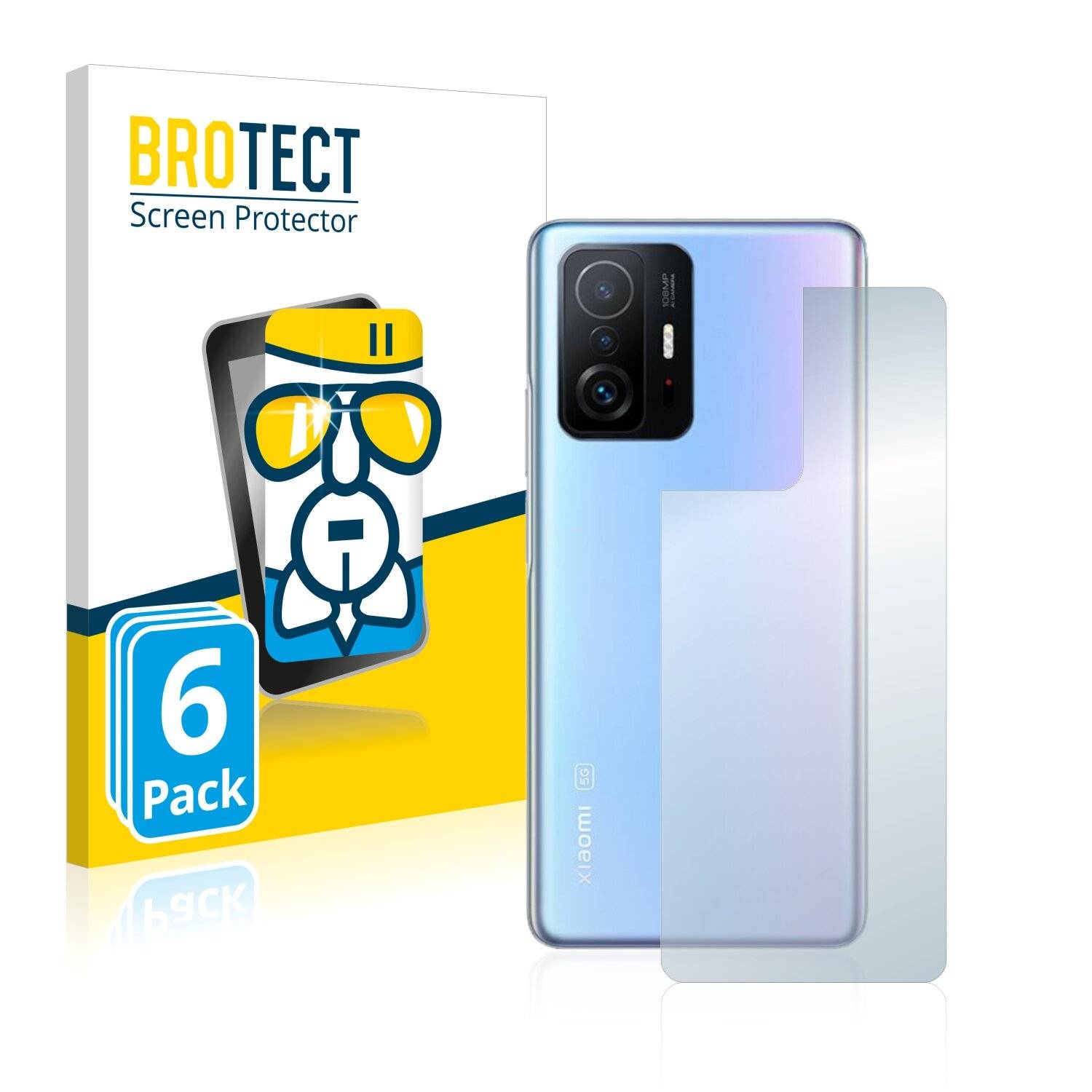 6x BROTECT AirGlass Schutzglas Folie für Xiaomi 11T