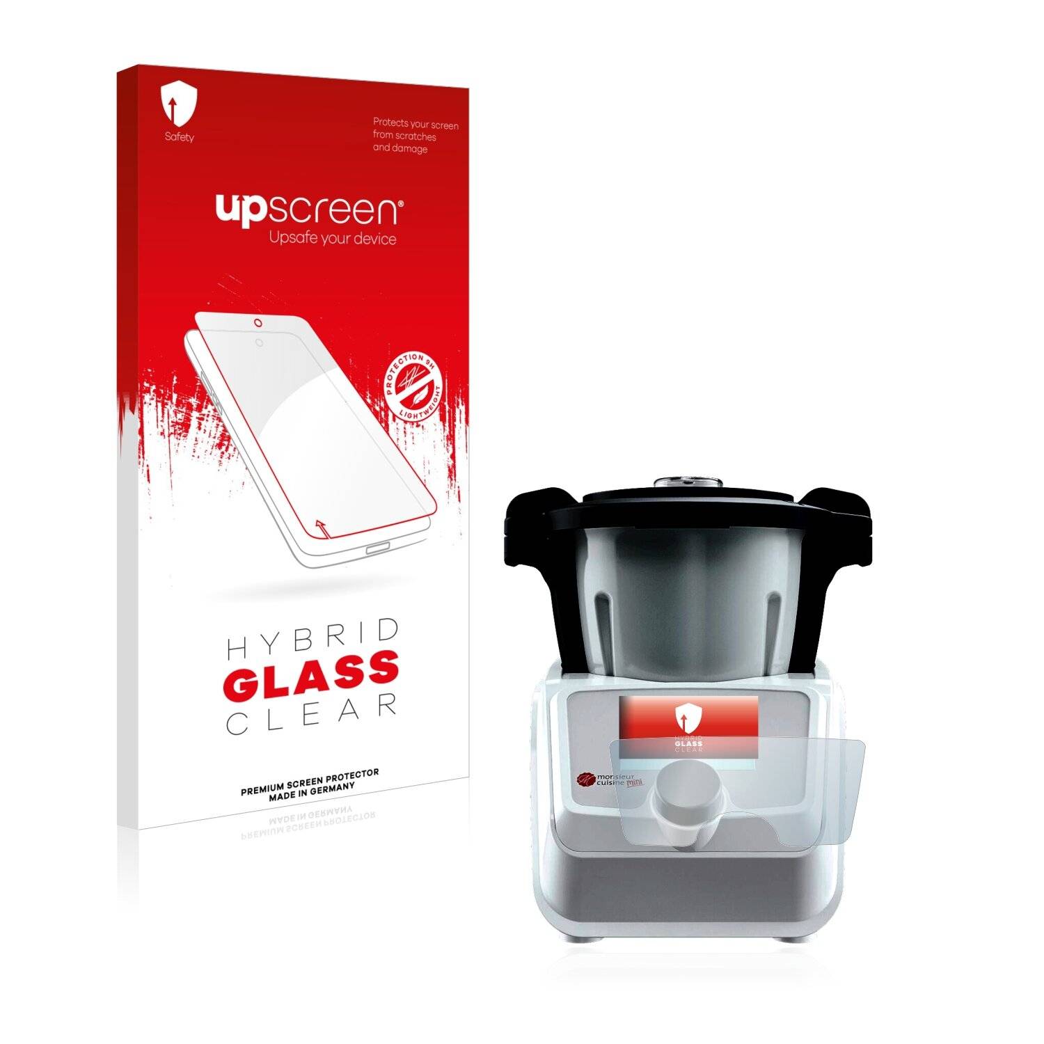 upscreen Hybrid Glass Clear Premium Schutzglas Folie für SilverCrest Mini Monsieur Cuisine