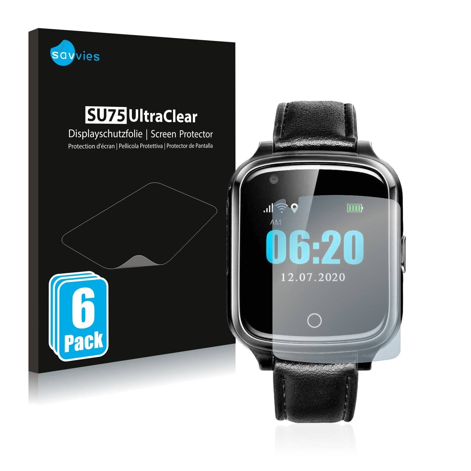 6x Savvies SU75 Displayschutzfolie für Vidimensio