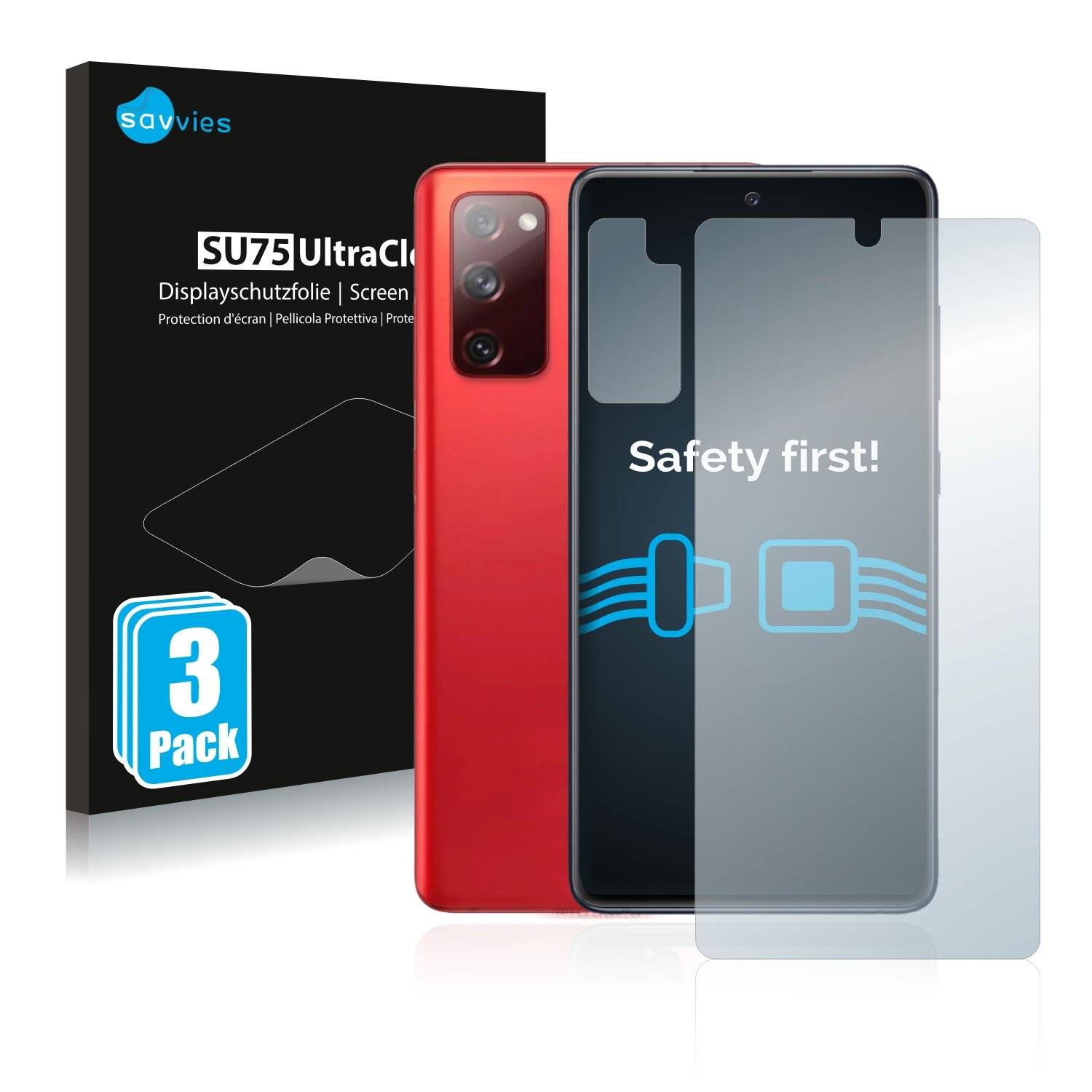 6x Savvies SU75 Displayschutzfolie für Samsung Galaxy S20 FE 5G (Vorderseite +