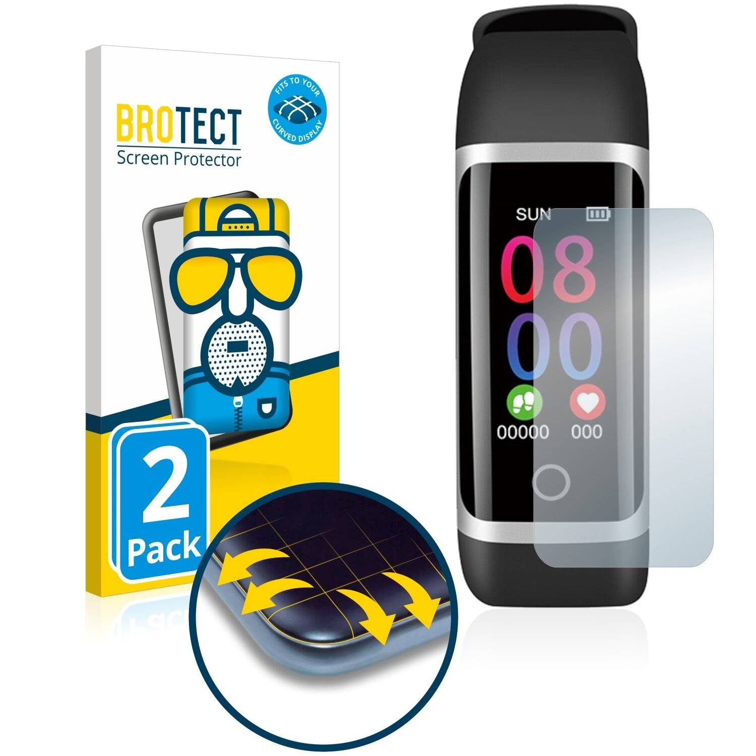 2x BROTECT Flex Matte Full-Cover Displayschutzfolie für JAY-tech