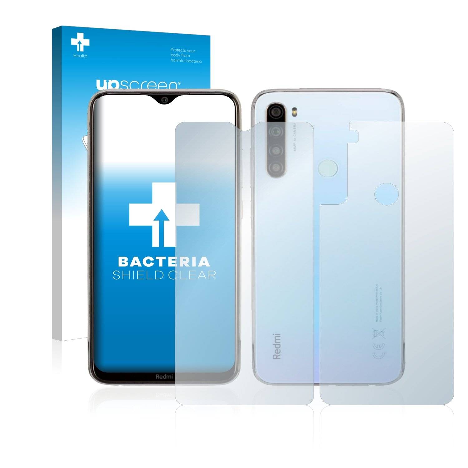 upscreen Bacteria Shield Clear Premium Antibakterielle Displayschutzfolie für Xiaomi Redmi