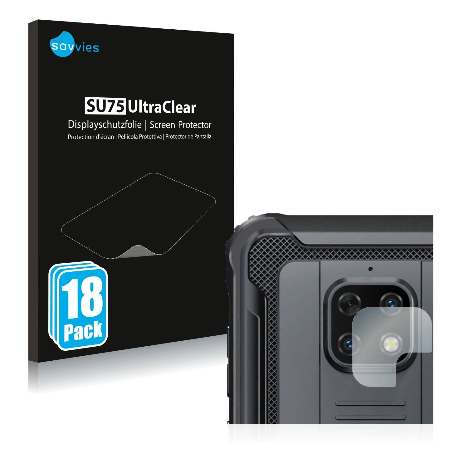 18x Savvies SU75 Displayschutzfolie für Blackview BV4900S (NUR