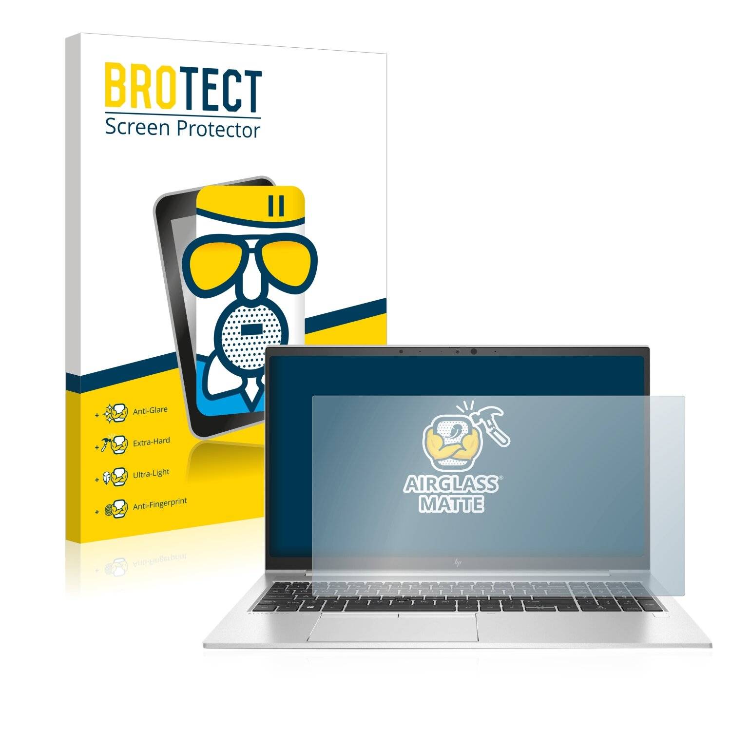 BROTECT AirGlass Matte Schutzglas Folie für HP EliteBook 850