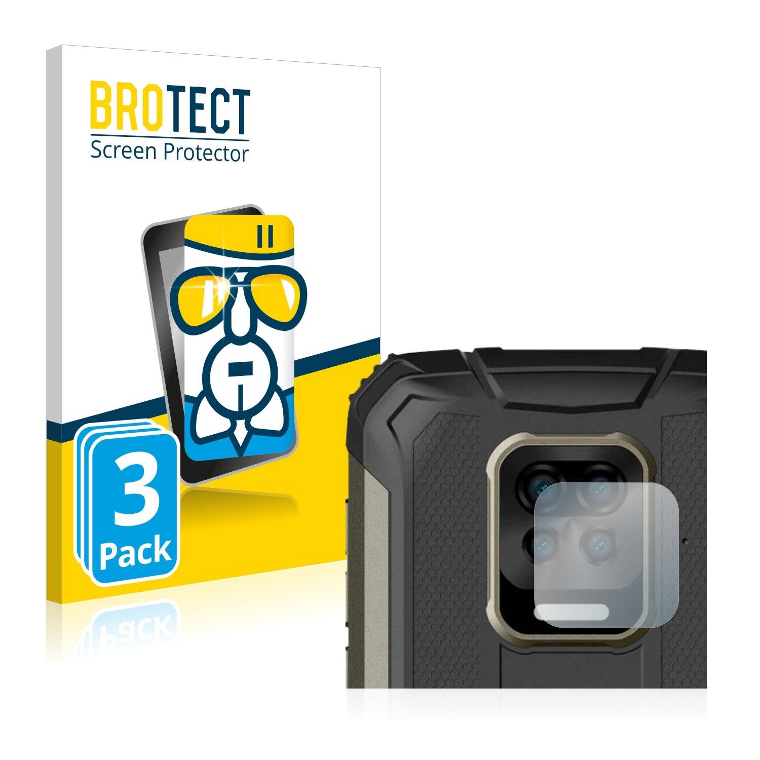 3x BROTECT AirGlass Schutzglas Folie für Doogee S59 (NUR