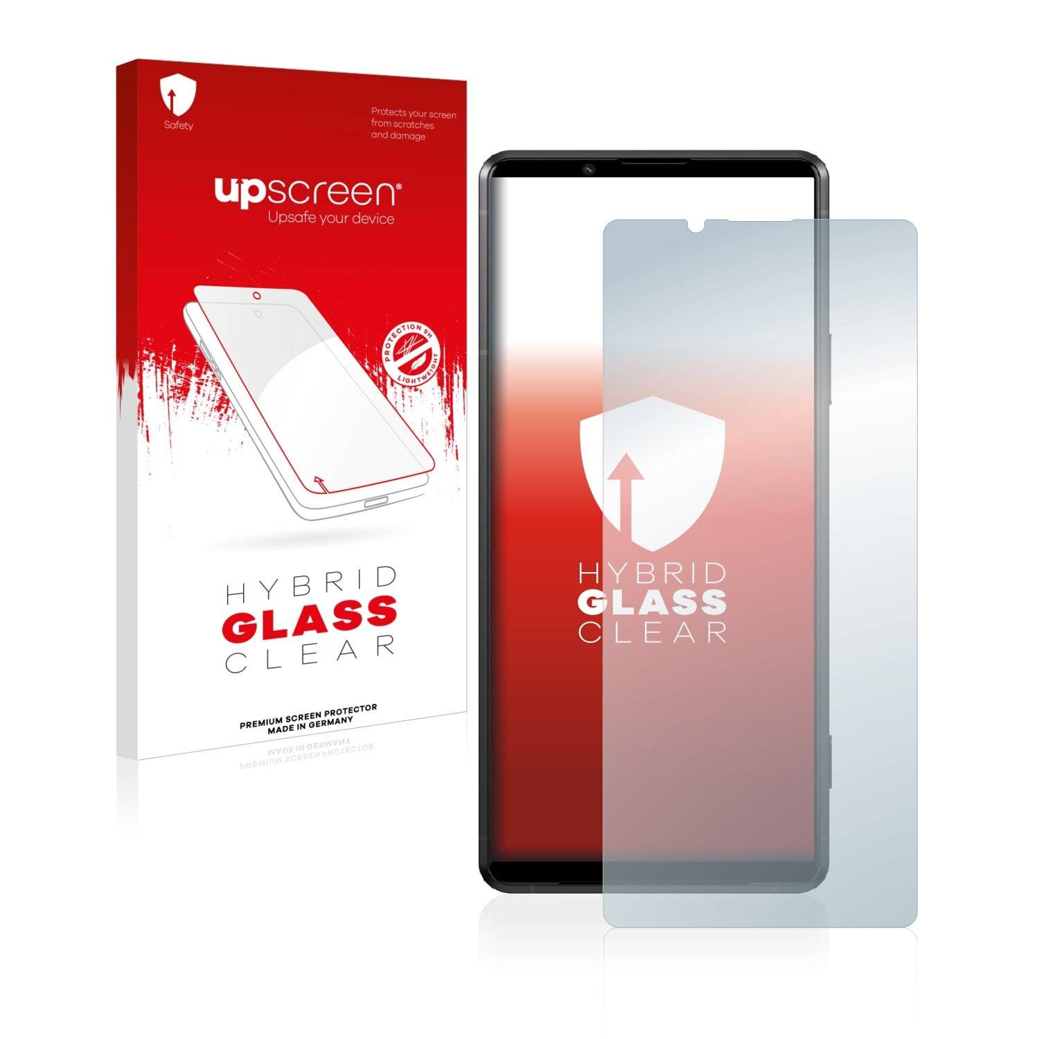 upscreen Hybrid Glass Clear Premium Schutzglas Folie für Sony Xperia