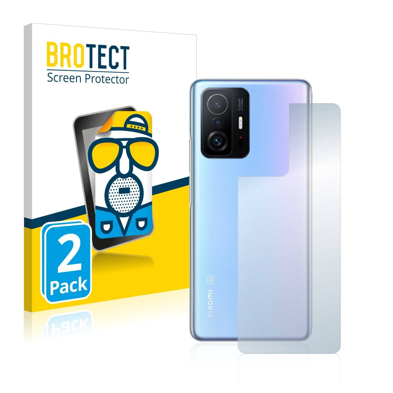 2x BROTECT Matte Displayschutzfolie für Xiaomi 11T (Rückseite) - Entspiegelt,
