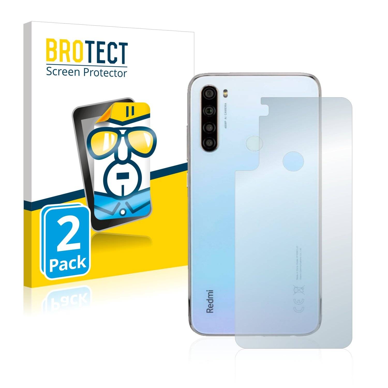 2x BROTECT HD-Clear Displayschutzfolie für Xiaomi Redmi Note 8 2021