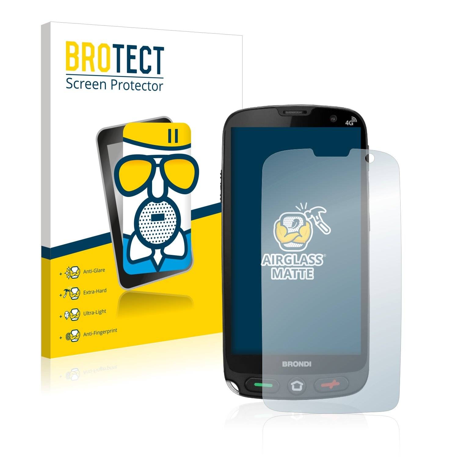 BROTECT AirGlass Matte Schutzglas Folie für Brondi Amico
