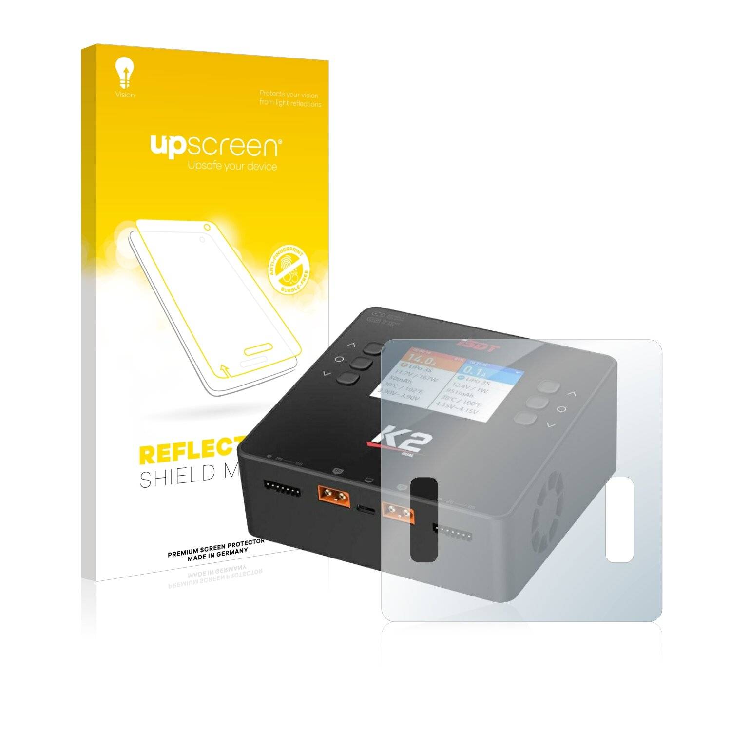 upscreen Reflection Shield Matte Premium Displayschutzfolie für ISDT Smart Duo Charger